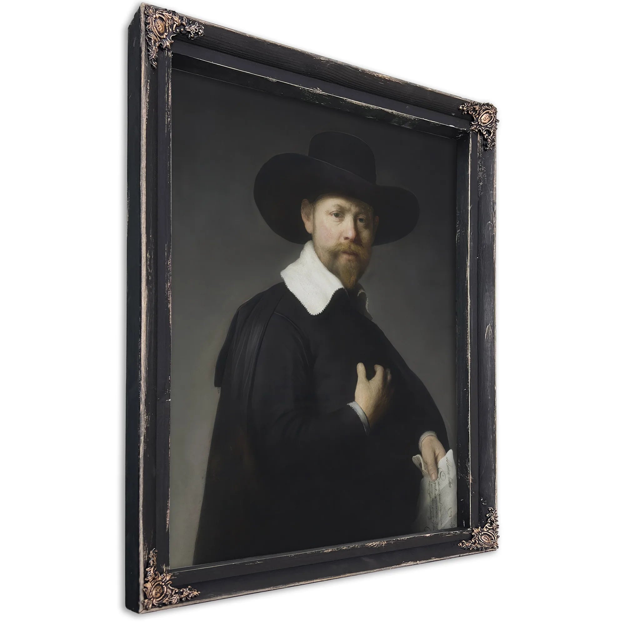 Portrait Of Marten Looten By Rembrandt Fine Art Print