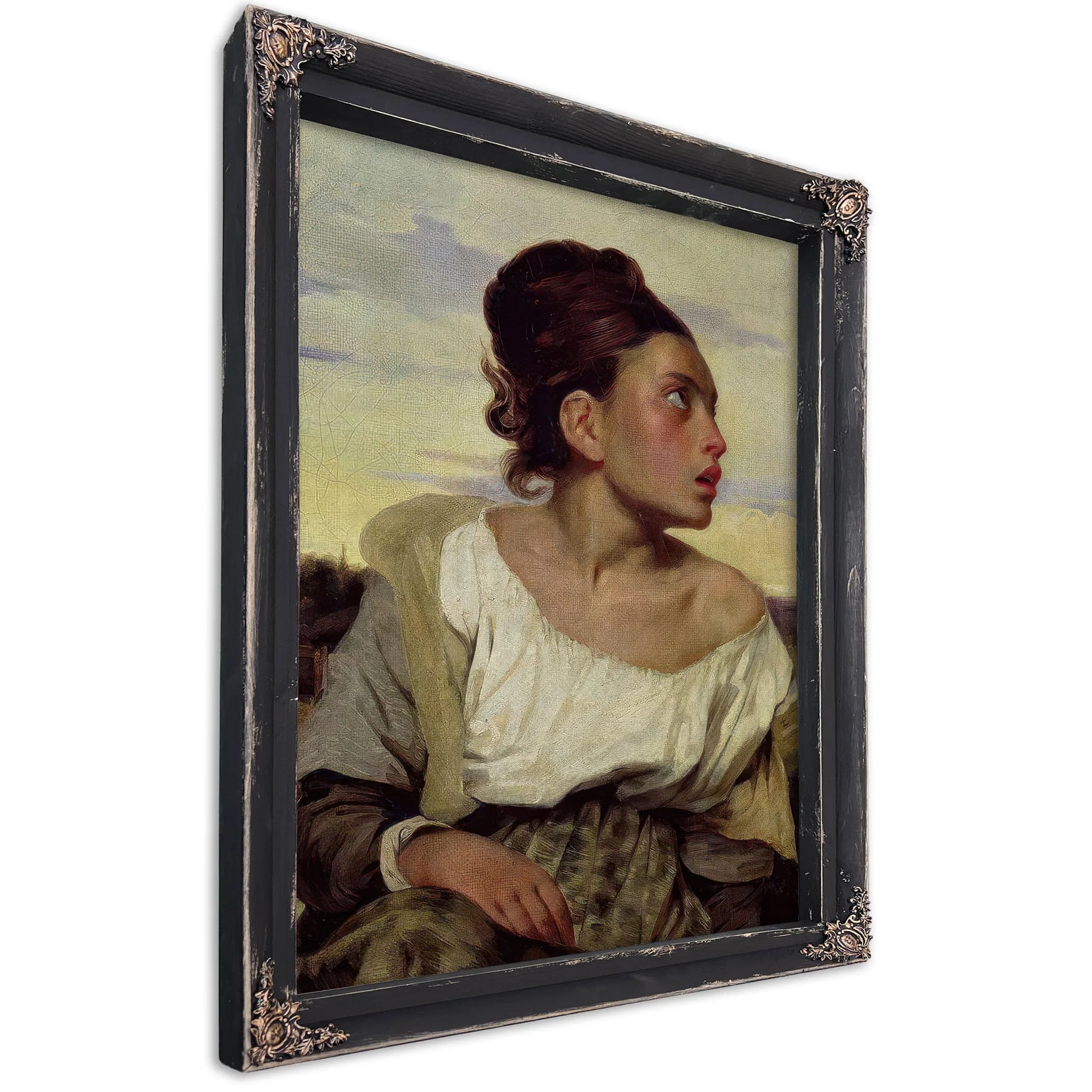 Young Orphan In The Cemetery By Ferdinand Victor Eugene Delacroix Fine Art Print