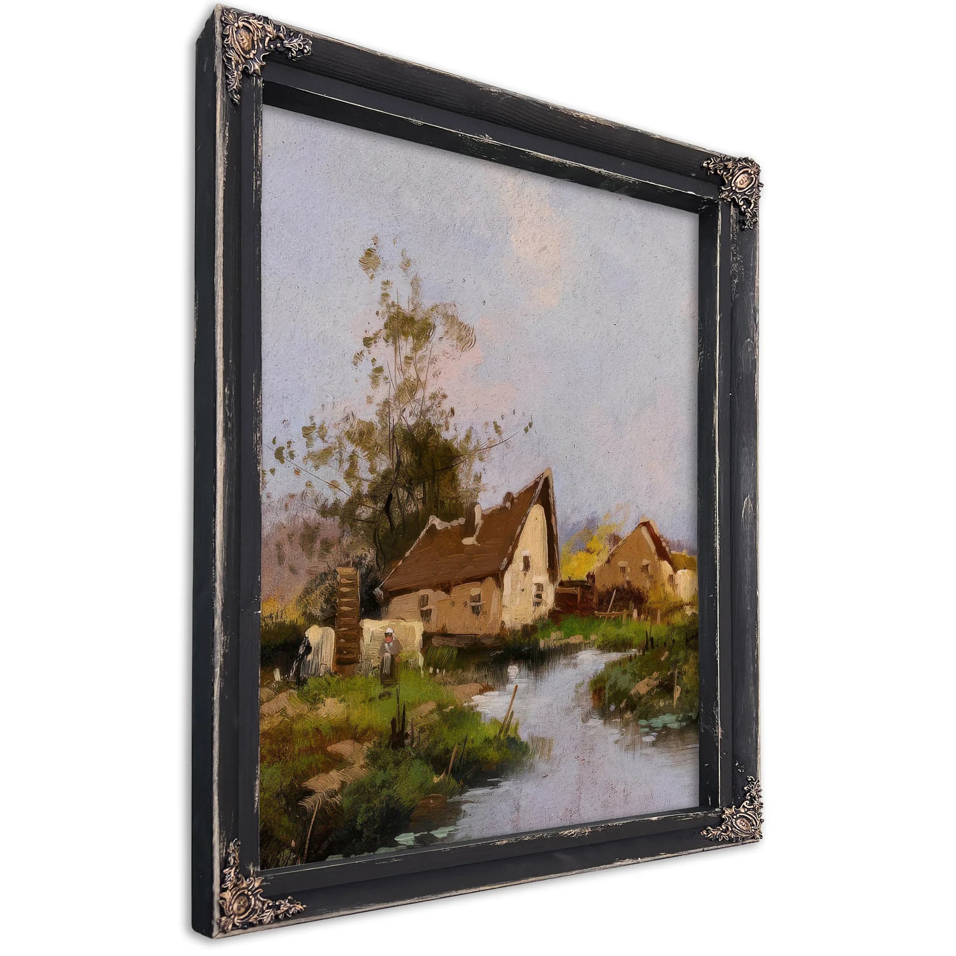 Pair Of Landscapes By Eugene Galien Laloue Fine Art Print