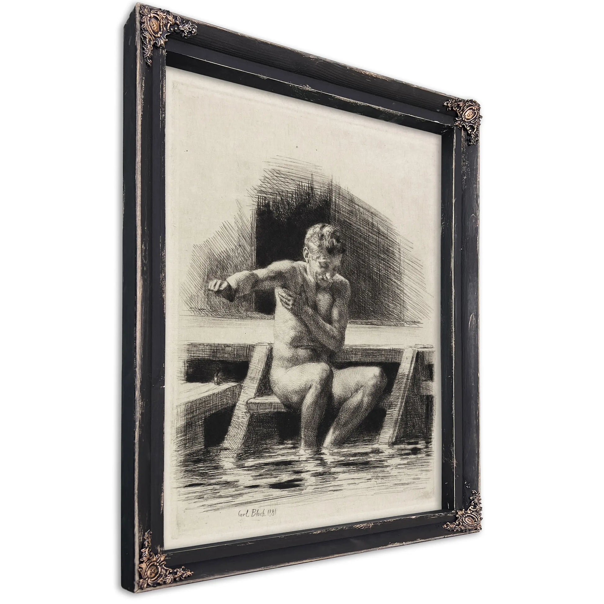 Den Store Badende Mand by Carl Bloch