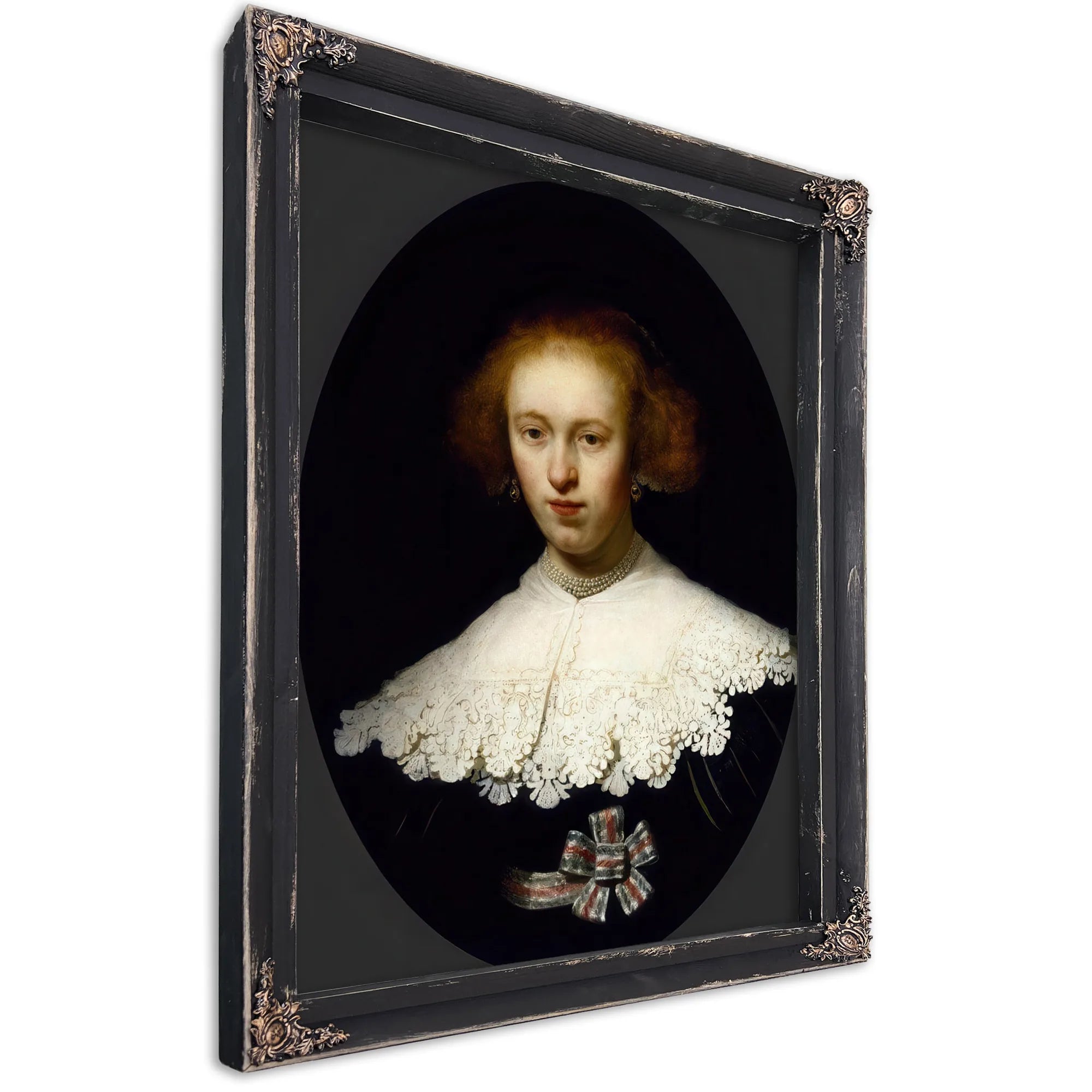 Portrait Of A Young Woman By Rembrandt Fine Art Print