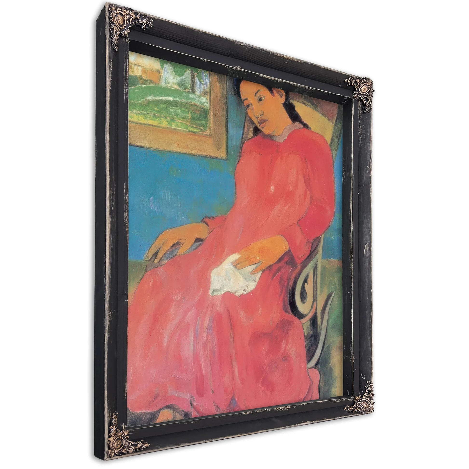 Faaturama ( Woman With A Red Dress) By Paul Gauguin Fine Art Print