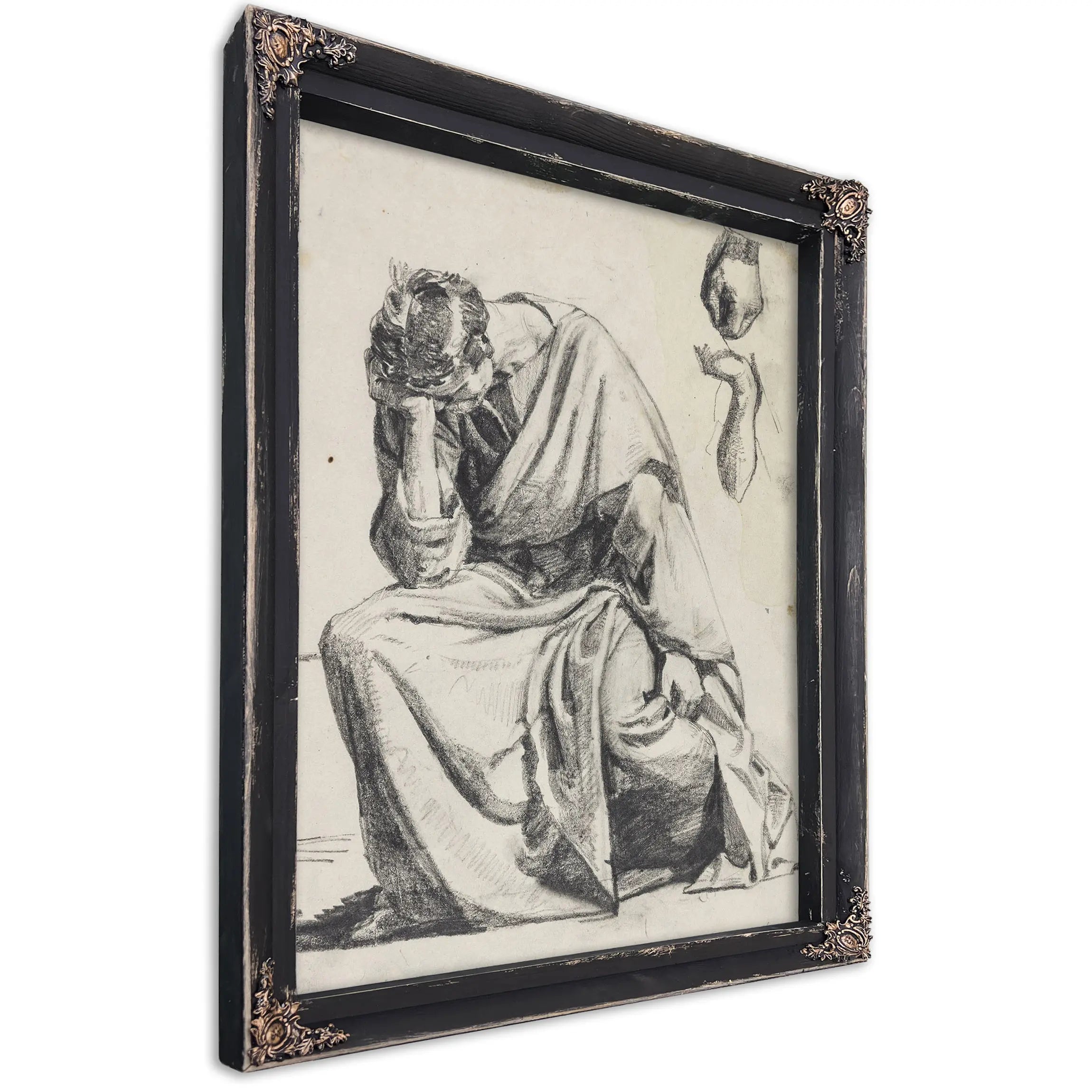 Den Angrende Peter Forarbejde Til Radering Fra 1882 by Carl Bloch