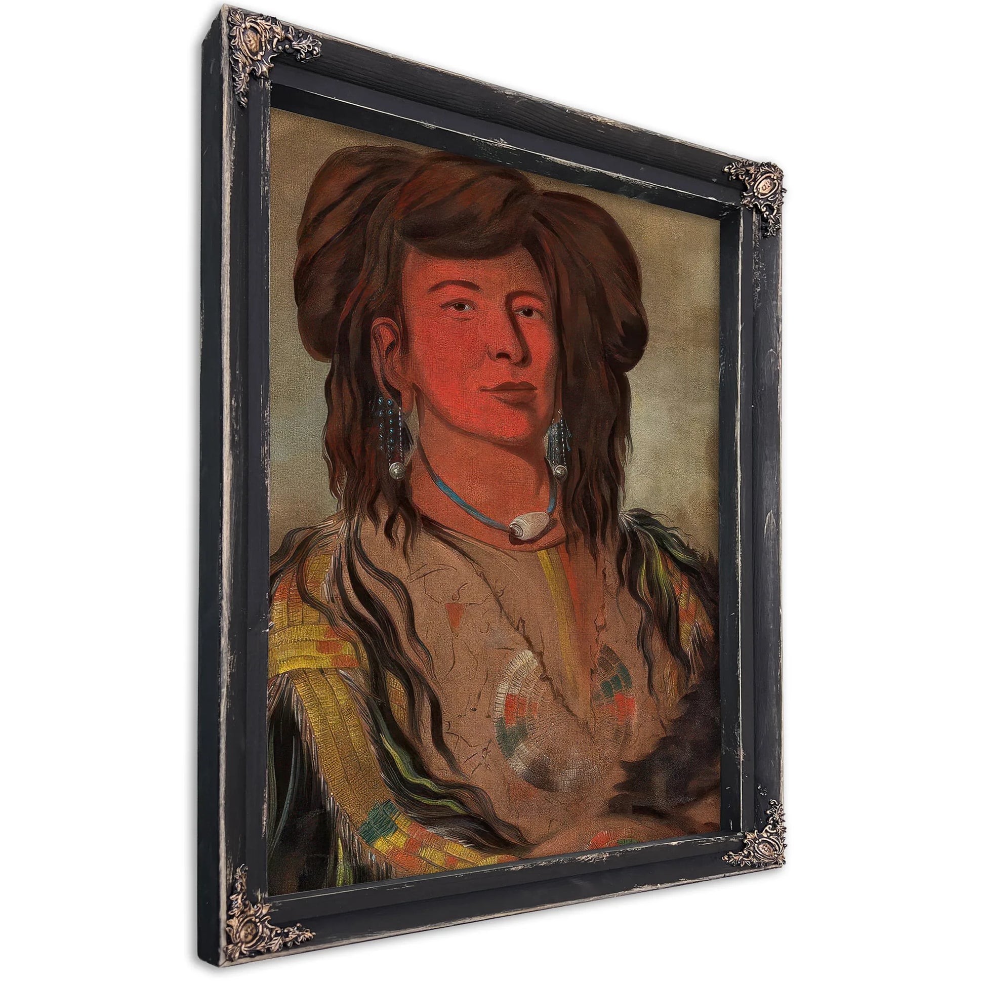 One Horn, Head Chief Of The Miniconjou Tribe, Teton Dakota (Western Sioux) By George Catlin Fine Art Print