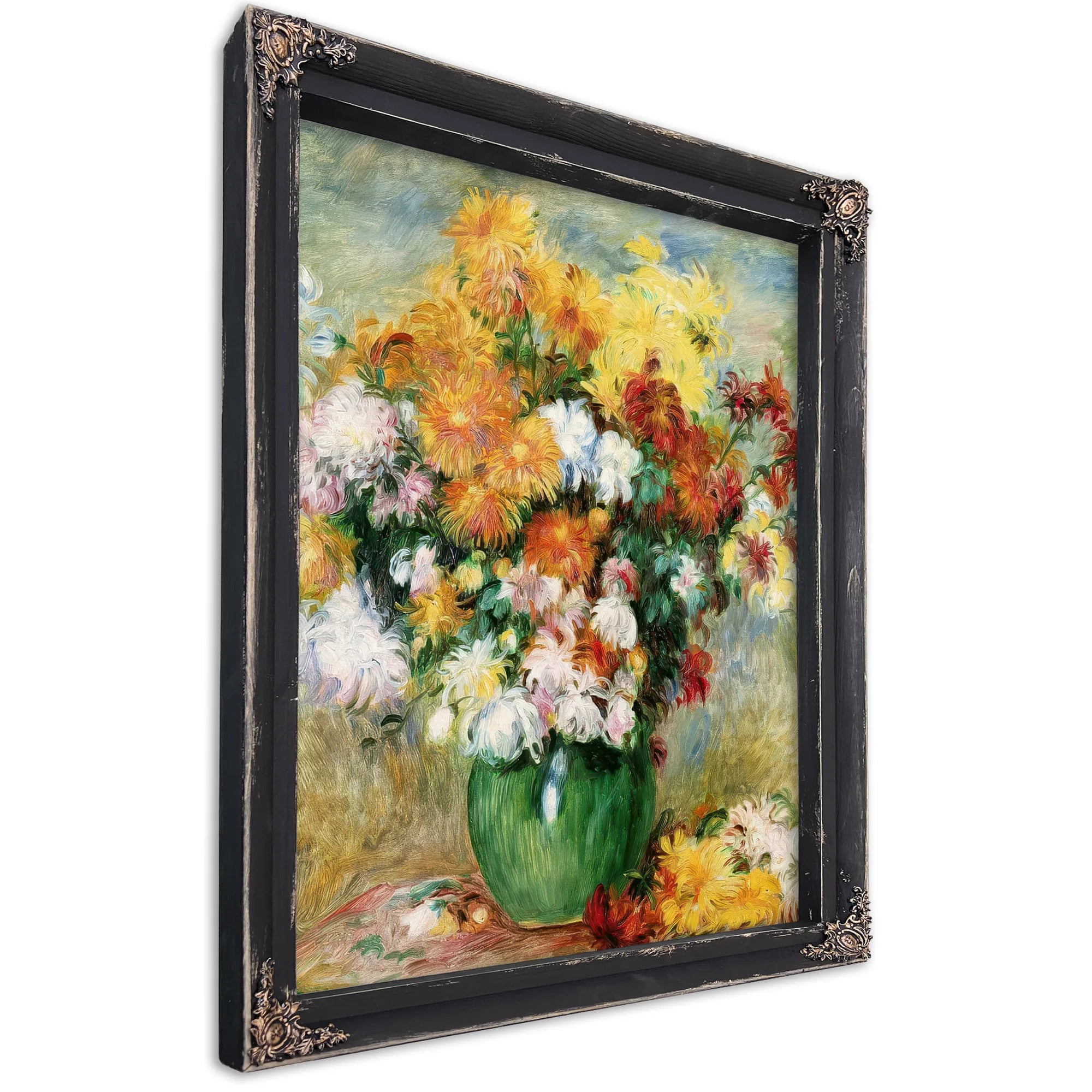Bouquet Of Chrysanthemums By Pierre Auguste Renoir Fine Art Print