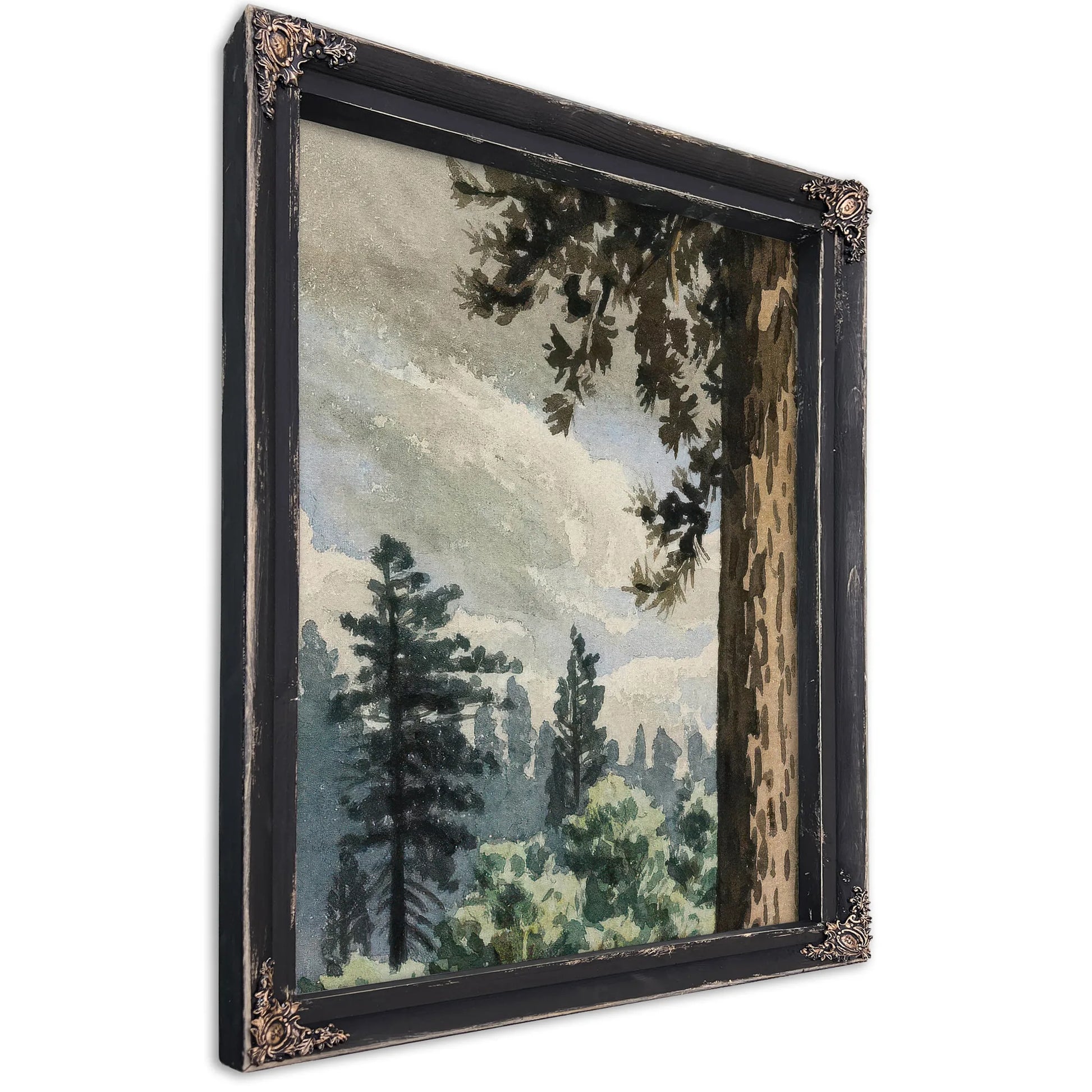 Pine Trees 1892; Happy New Year 1893 (A Pair) By Maynard Dixon Fine Art Print