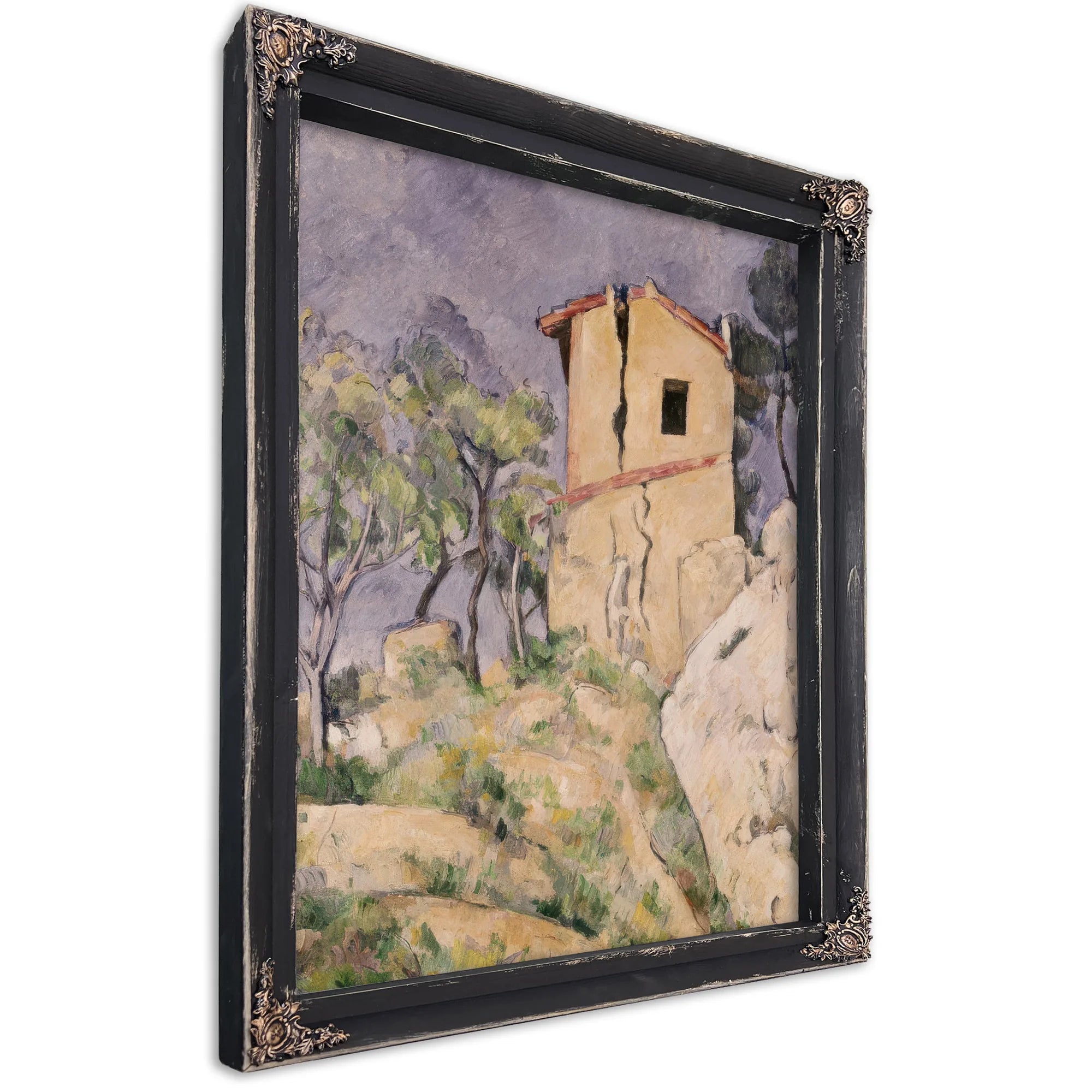 House With Cracked Wall By Paul Cezanne Fine Art Print