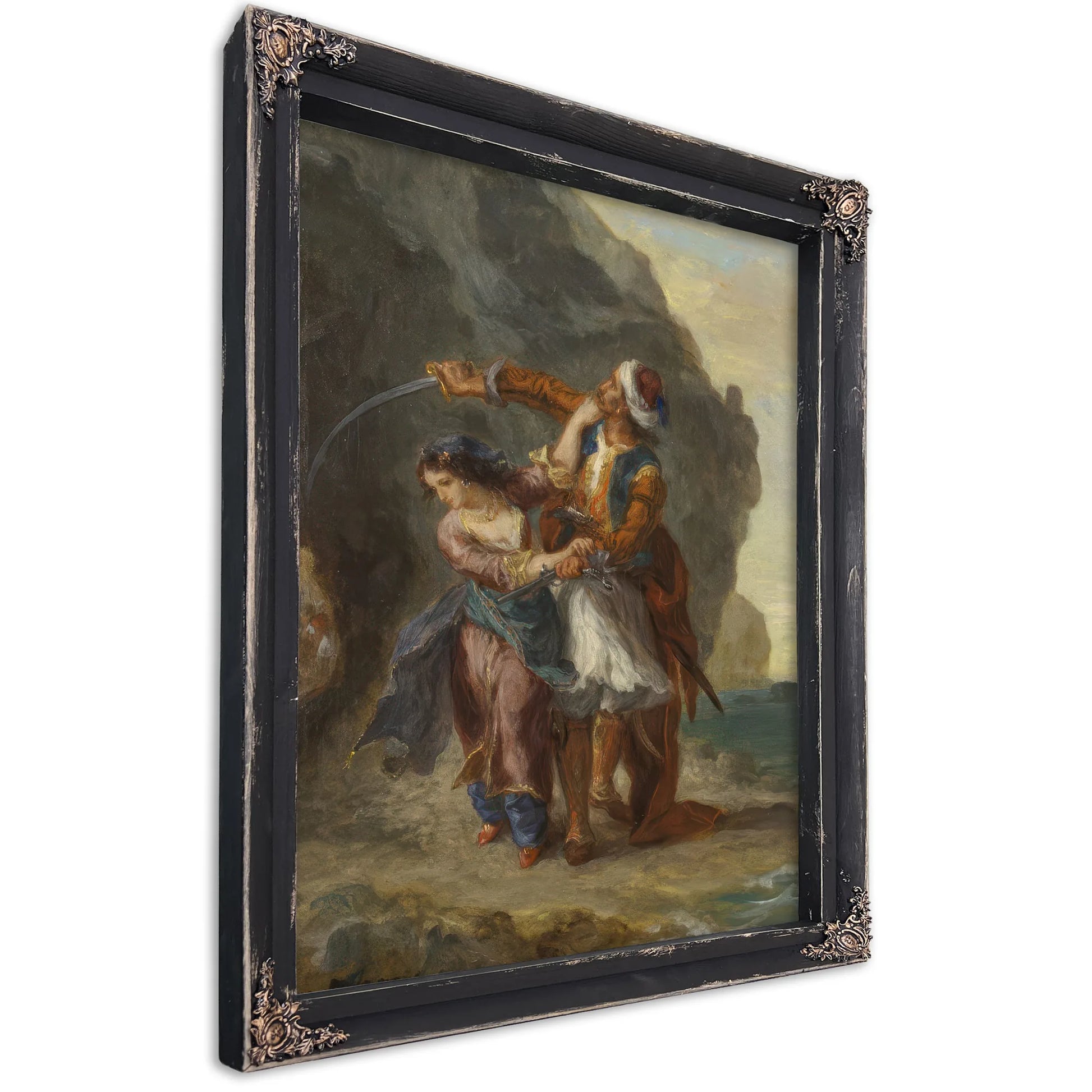 Selim And Zuleika By Ferdinand Victor Eugene Delacroix Fine Art Print