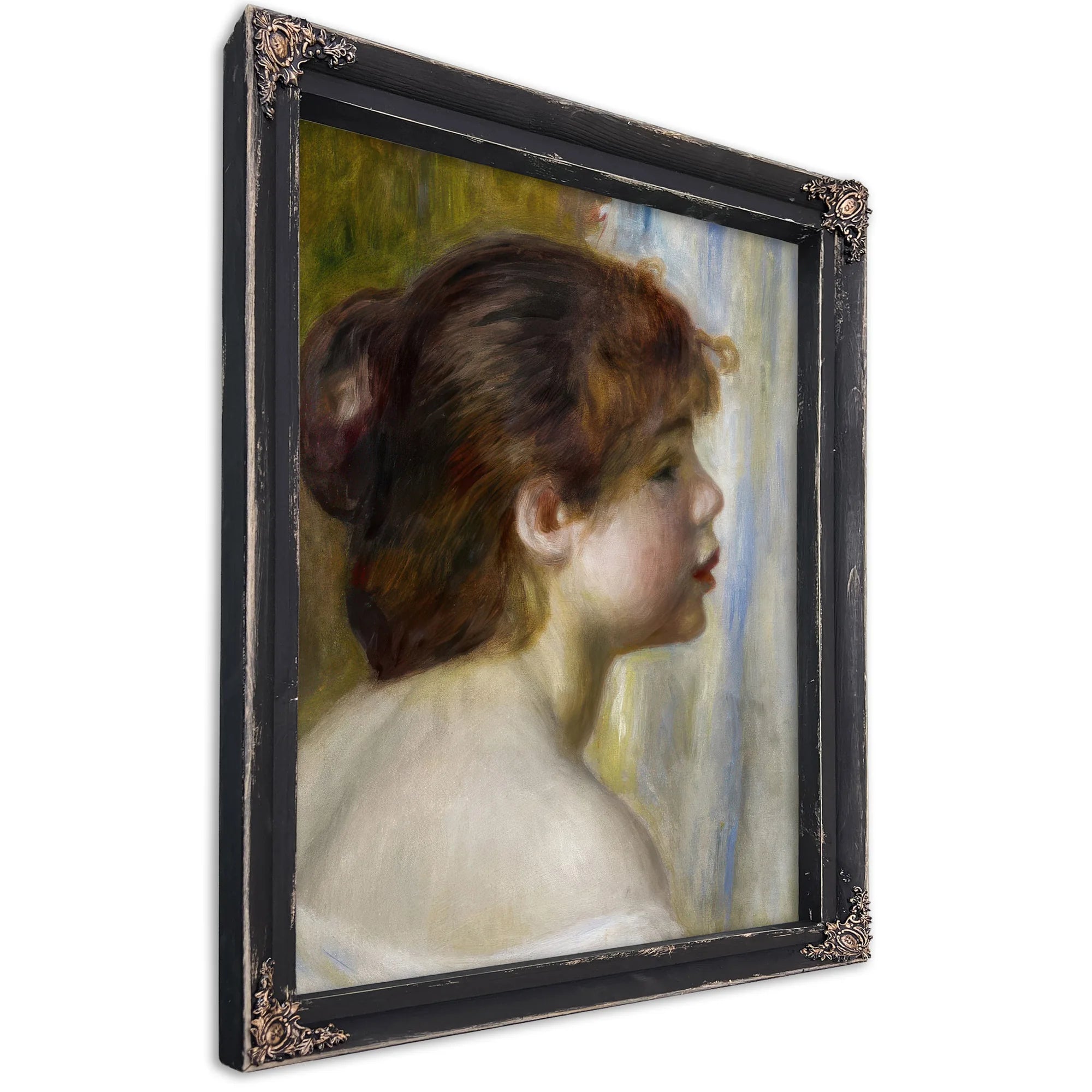Head Of A Young Woman By Pierre Auguste Renoir Fine Art Print