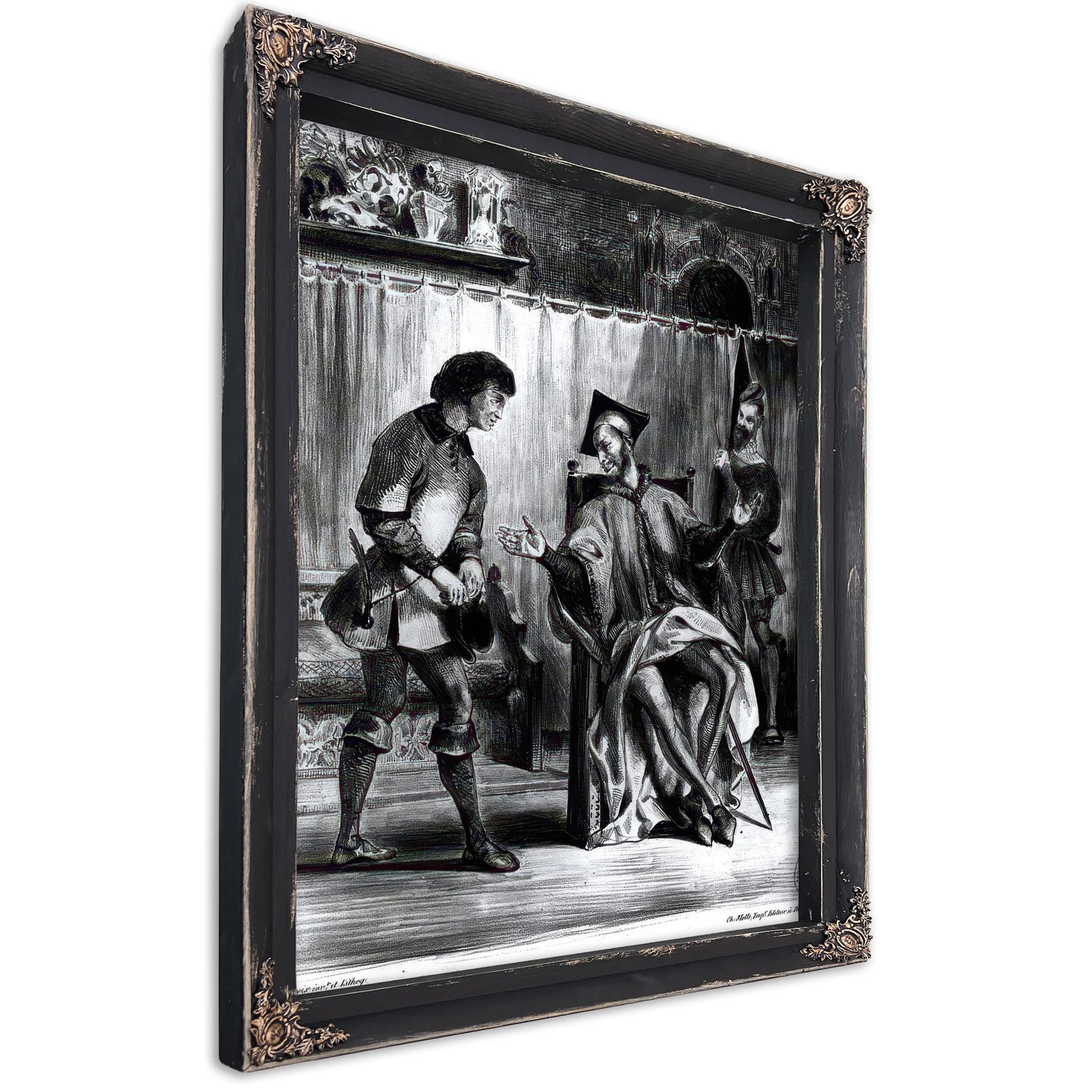 Mephistopheles And The Pupil, From Goethe's Faust By Ferdinand Victor Eugene Delacroix Fine Art Print