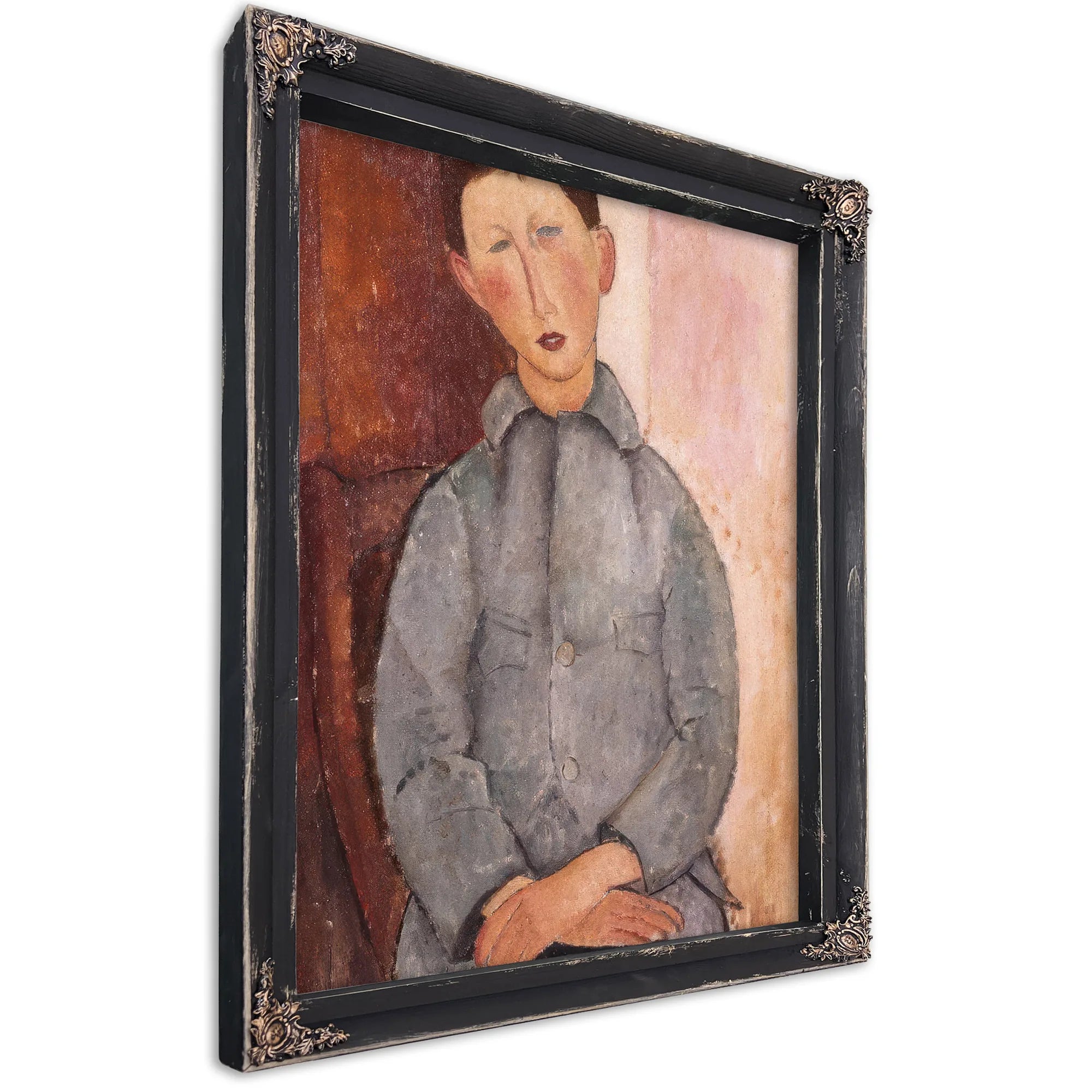Boy In A Blue Shirt By Amedeo Modigliani Fine Art Print
