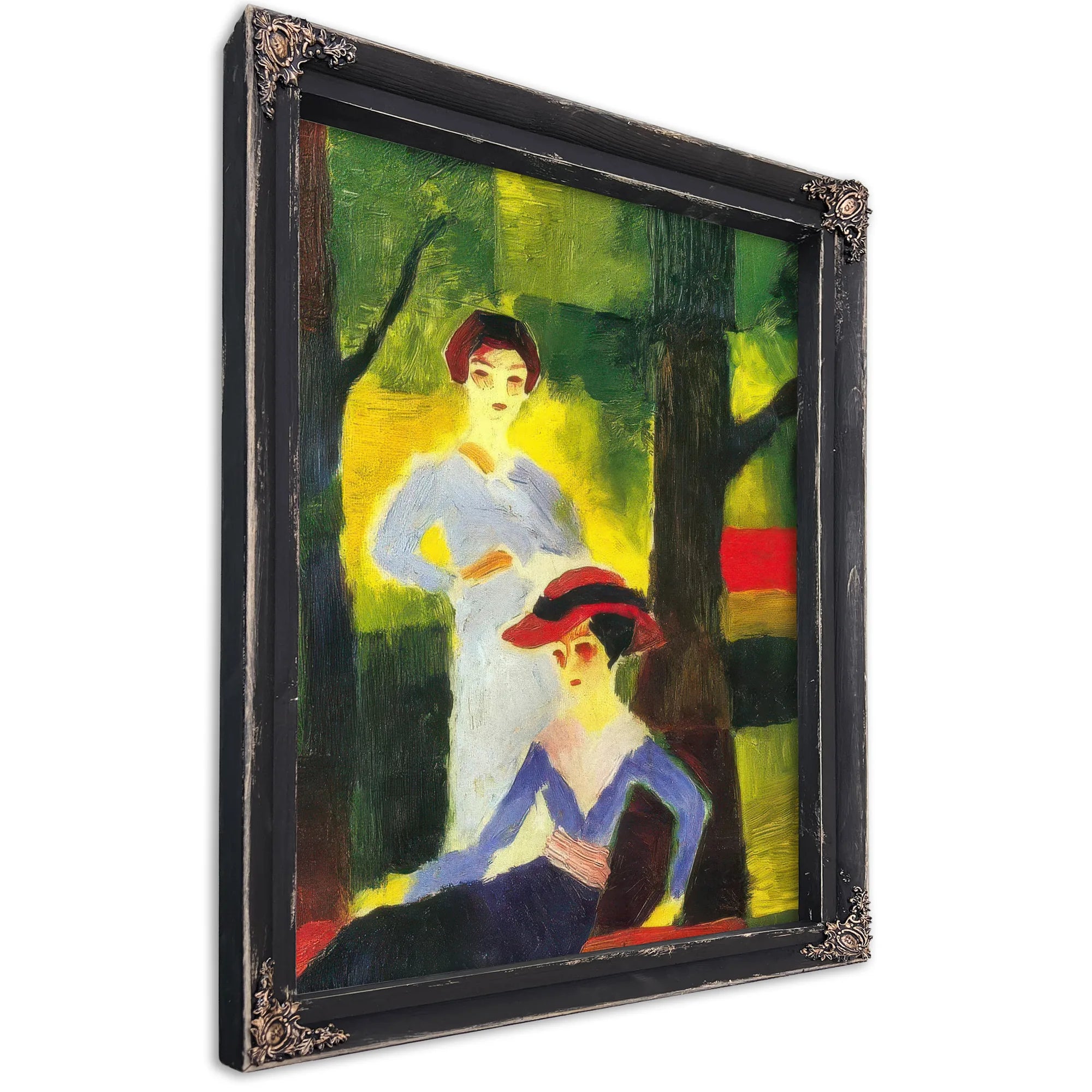 Two Girls In The Forest By August Macke Fine Art Print