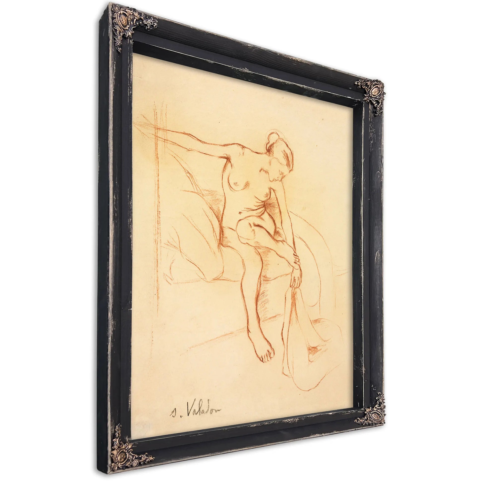 Nude Woman Seated On A Bed by Suzanne Valadon