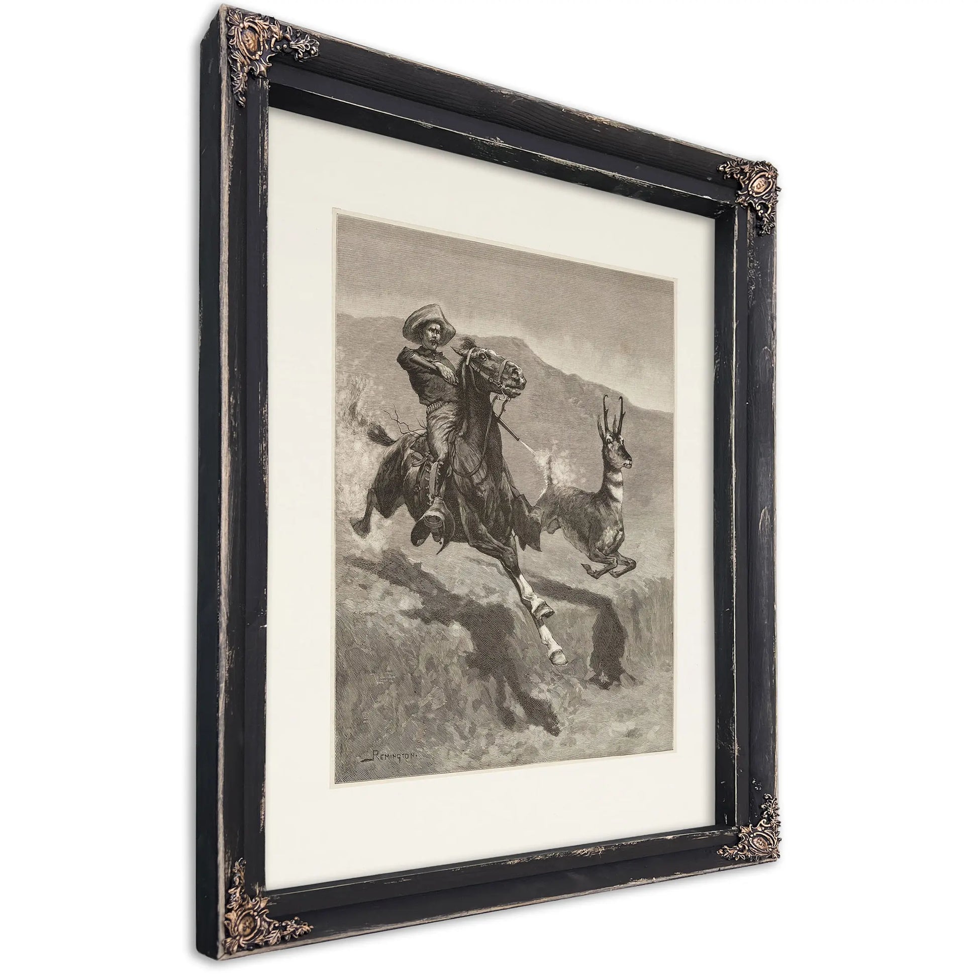 Hunting The Prong Horn Antelope In California by Frederic Remington