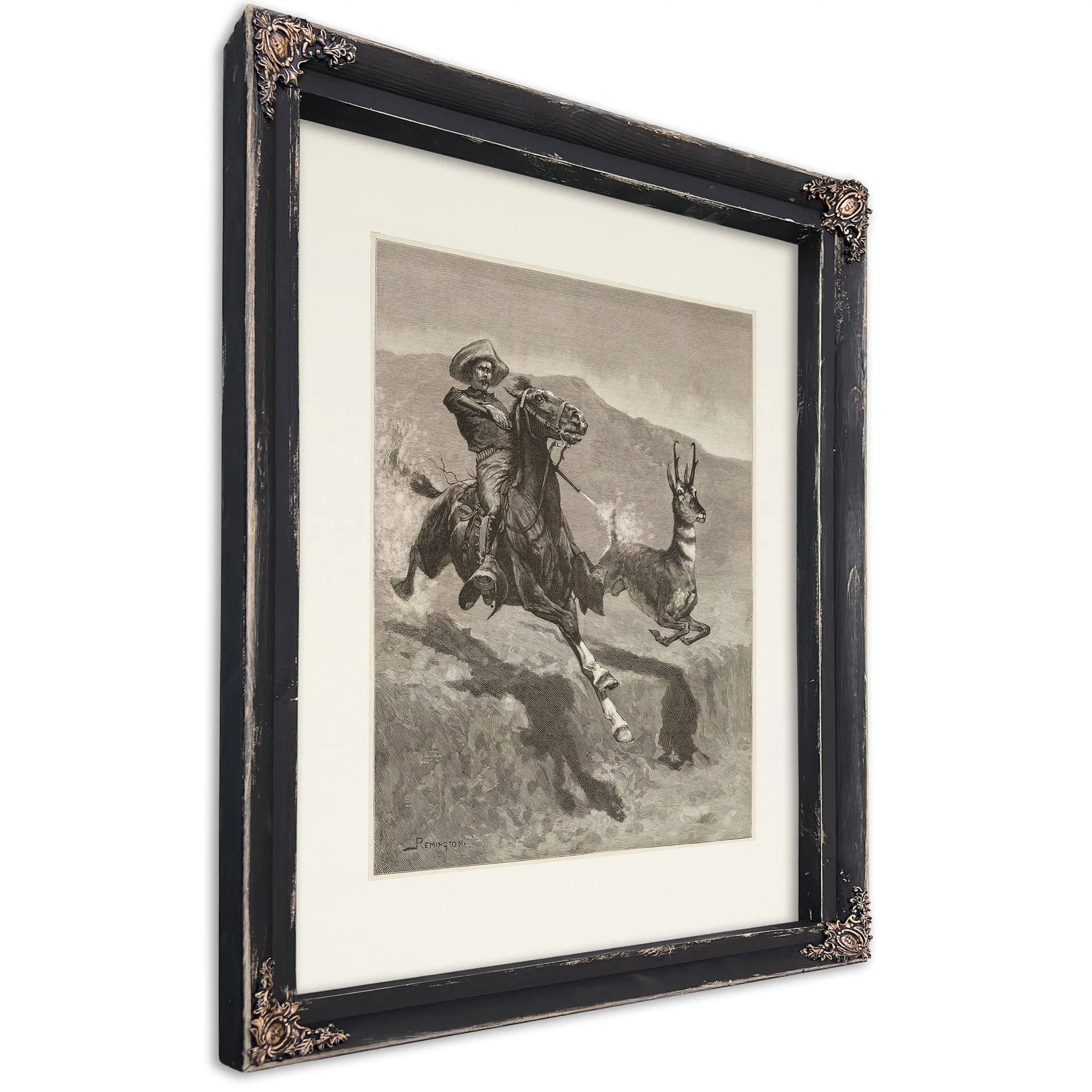 Hunting The Prong Horn Antelope In California by Frederic Remington