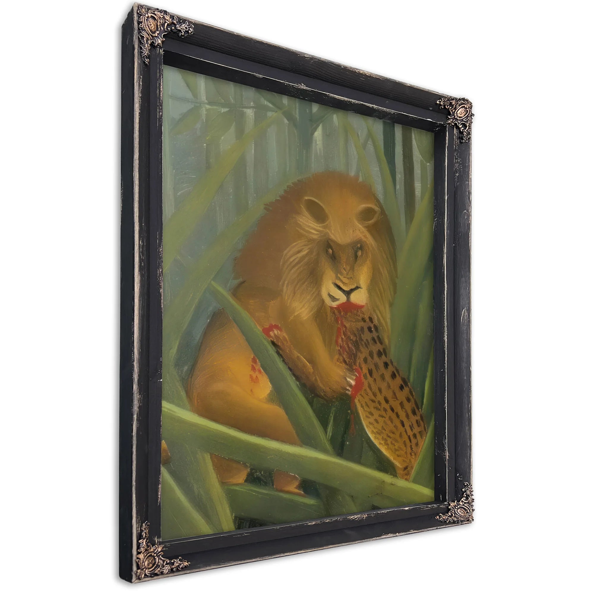 Lions Repast 1907 By Henri Rousseau Fine Art Print