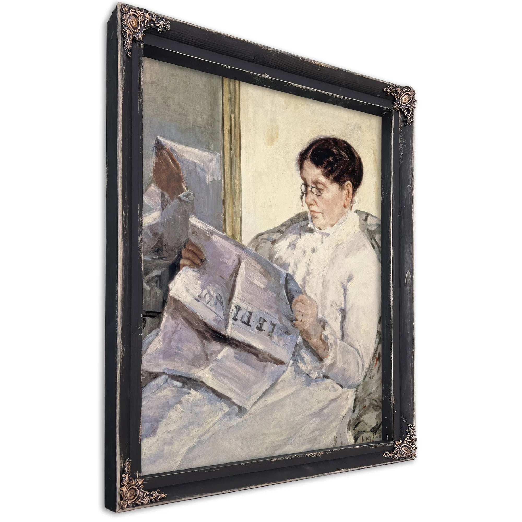 Reading 'Le Figaro' By Mary Cassatt Fine Art Print