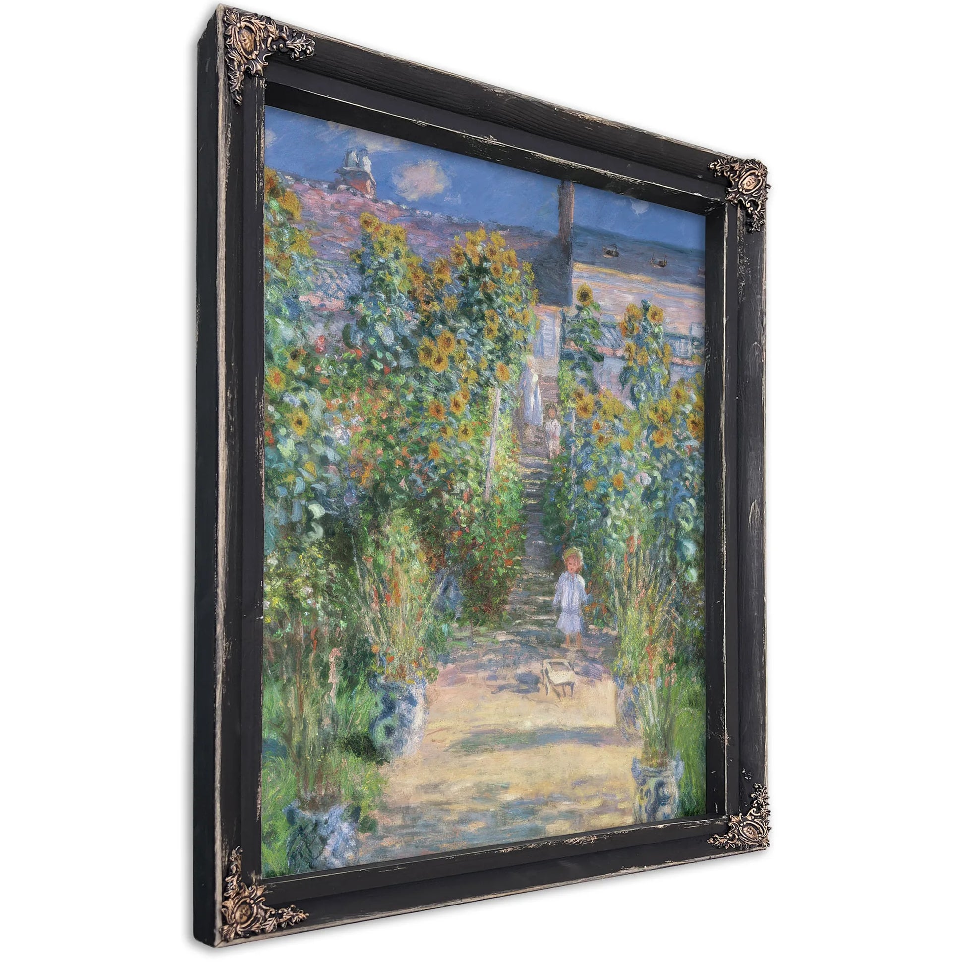 The Artist's Garden At Vetheuil By Claude Monet Fine Art Print