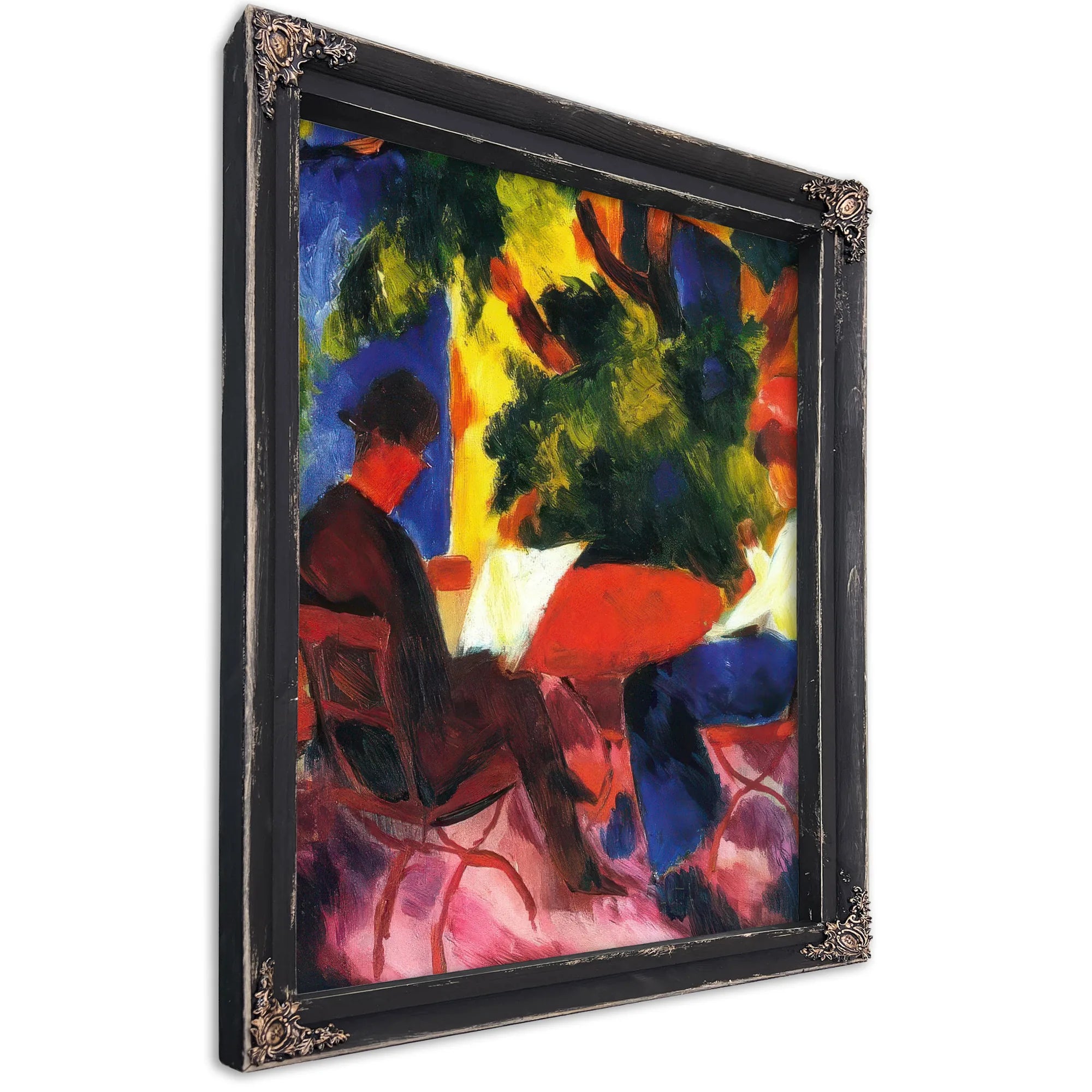 Couple At The Garden Table By August Macke Fine Art Print