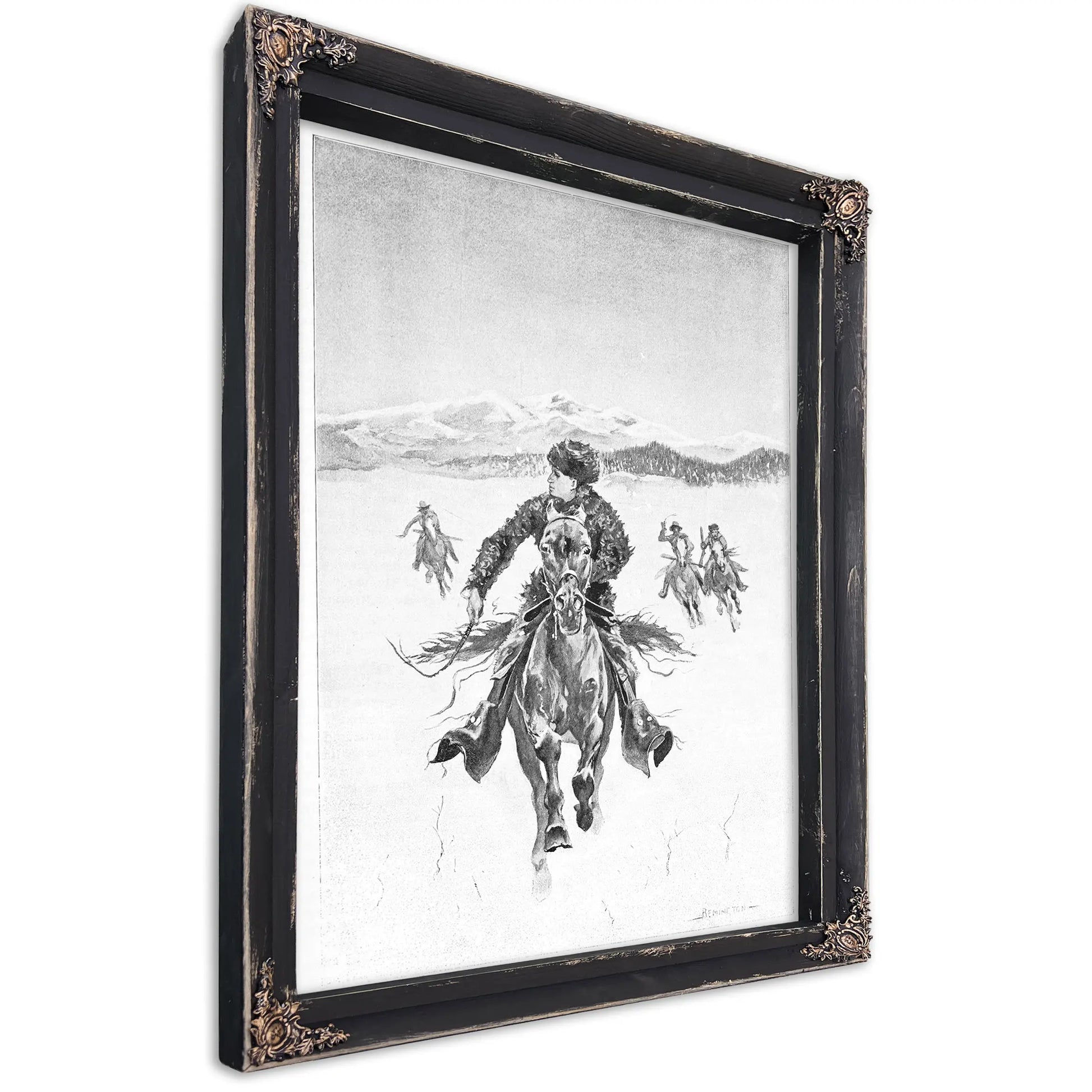 My Pursuers Were Not A Hundred Yards Behind Me by Frederic Remington