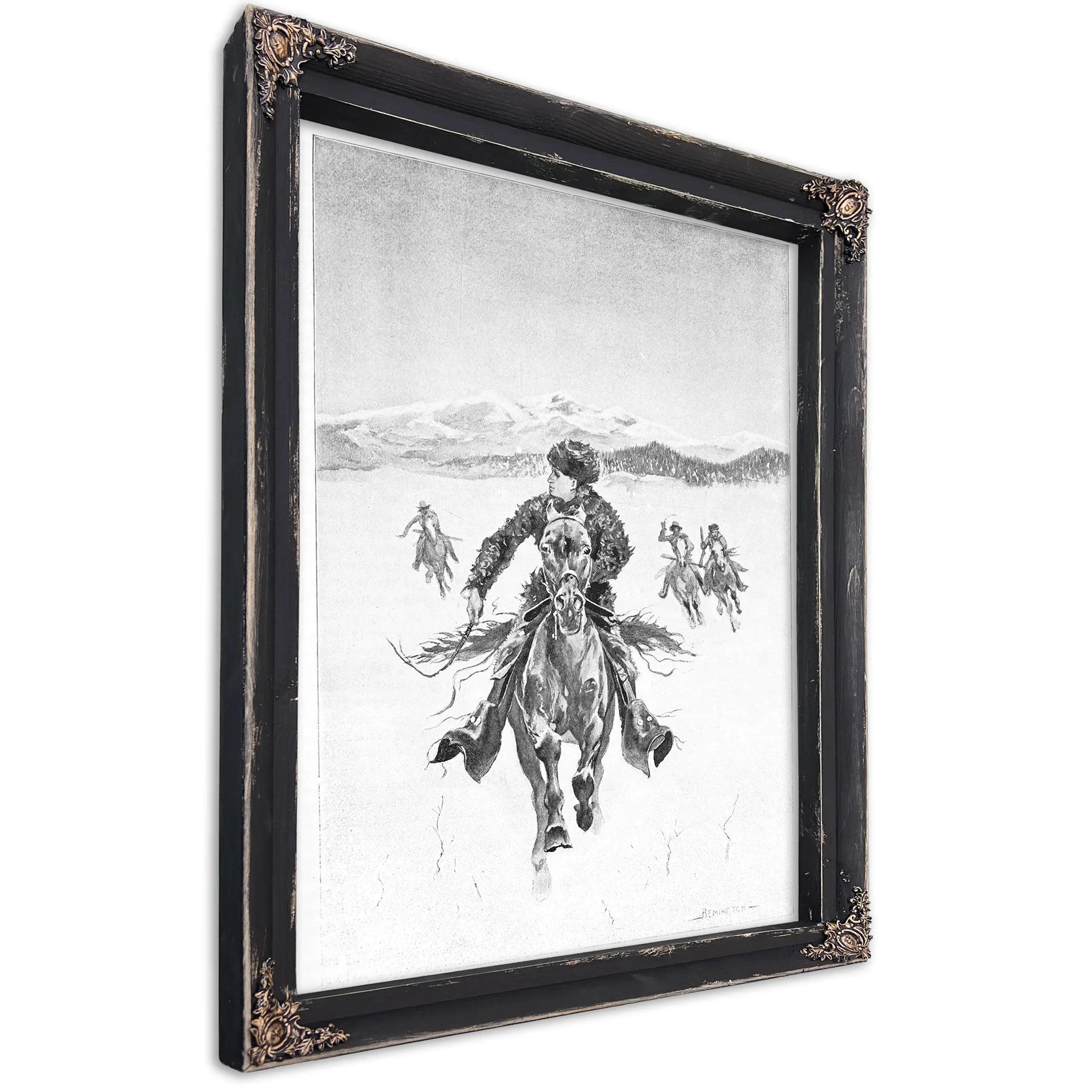 My Pursuers Were Not A Hundred Yards Behind Me by Frederic Remington