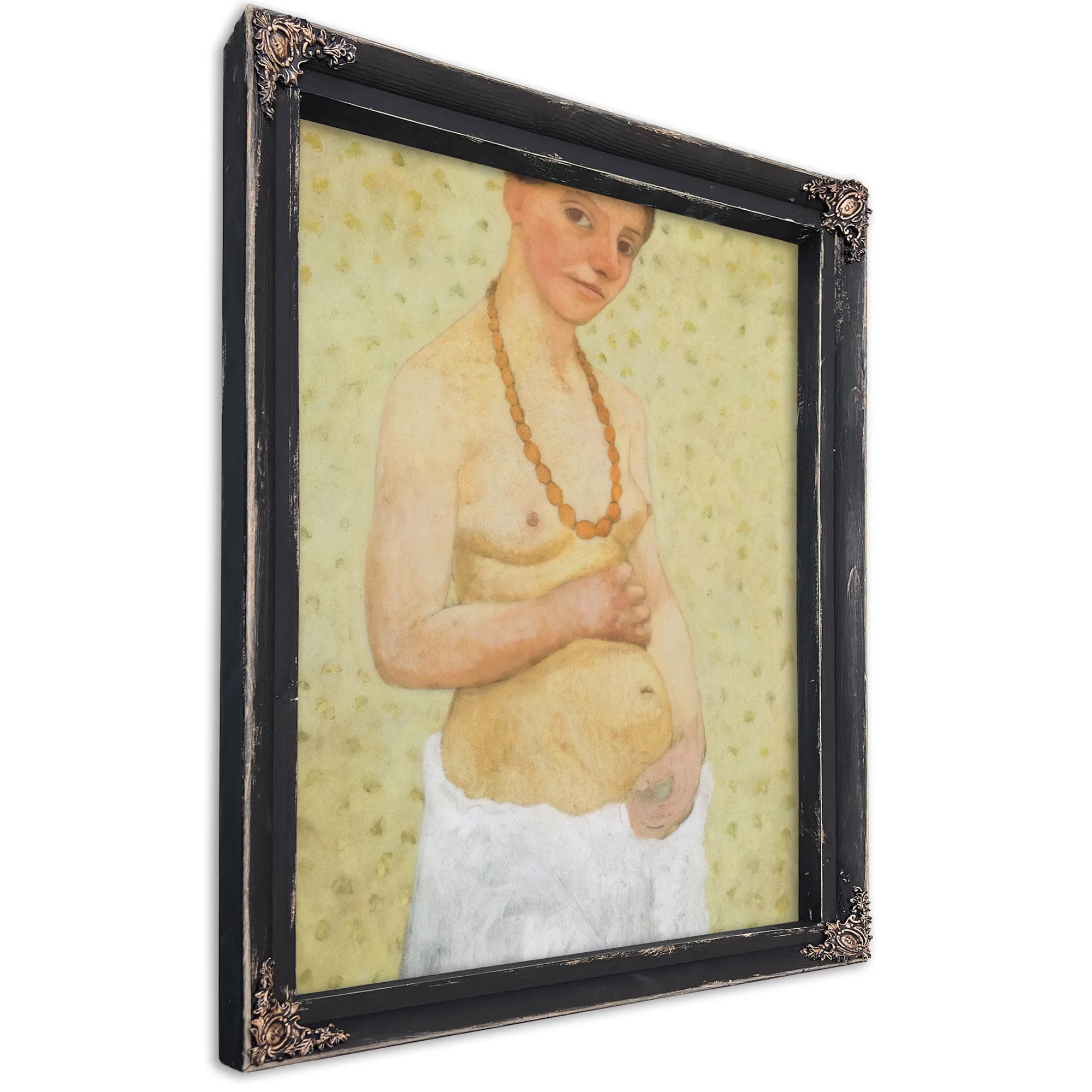 Self Portrait On Th Sixth Wedding Anniversary By Paula Modersohn Becker Fine Art Print