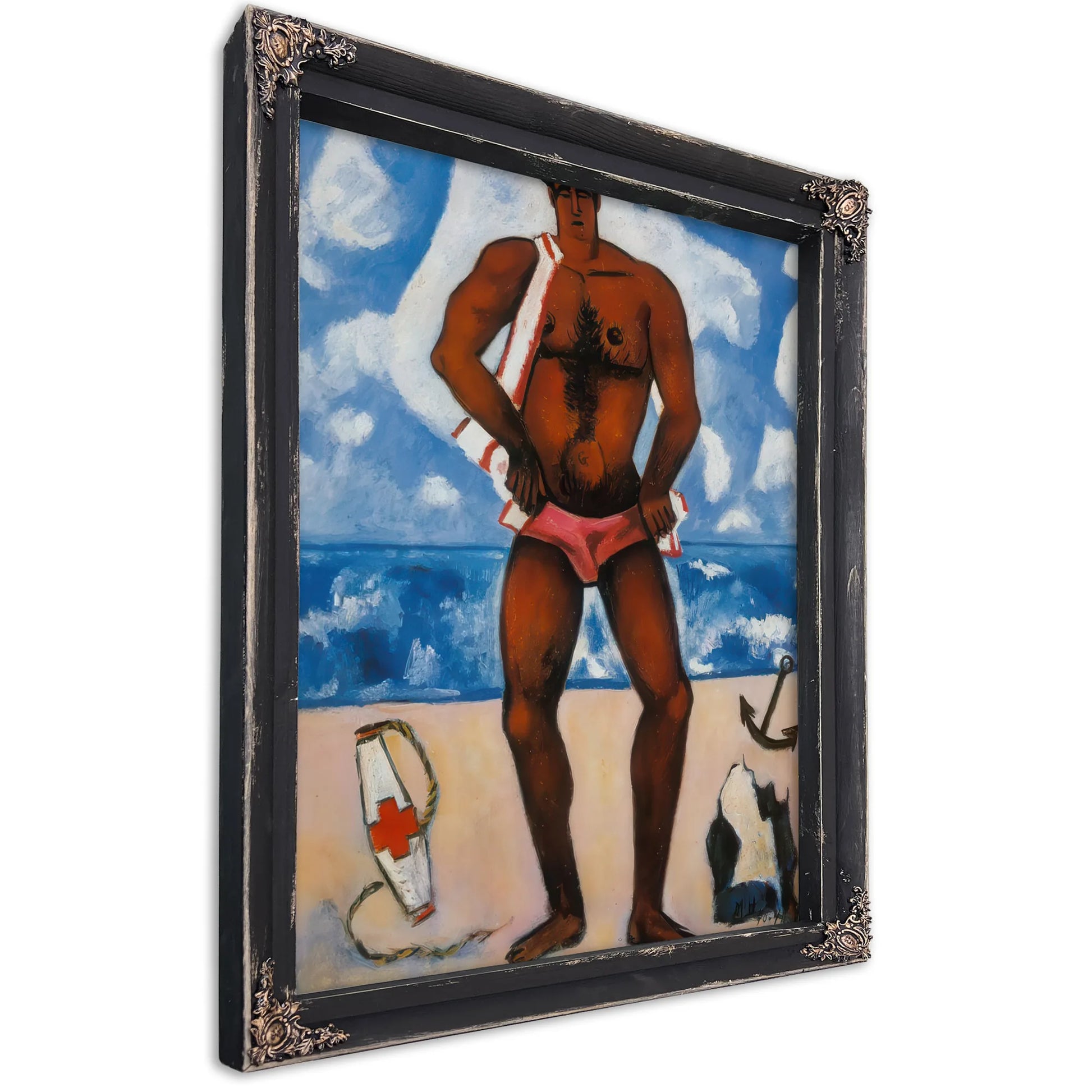 Canuck Yankee Lumberjack At Old Orchard Beach Maine By Marsden Hartley Fine Art Print