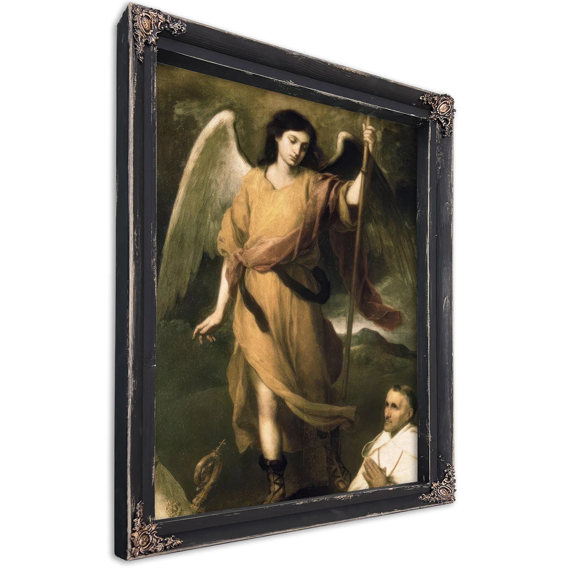 Archangel Raphael With Bishop Domonte By Bartolome Esteban Murillo Fine Art Print