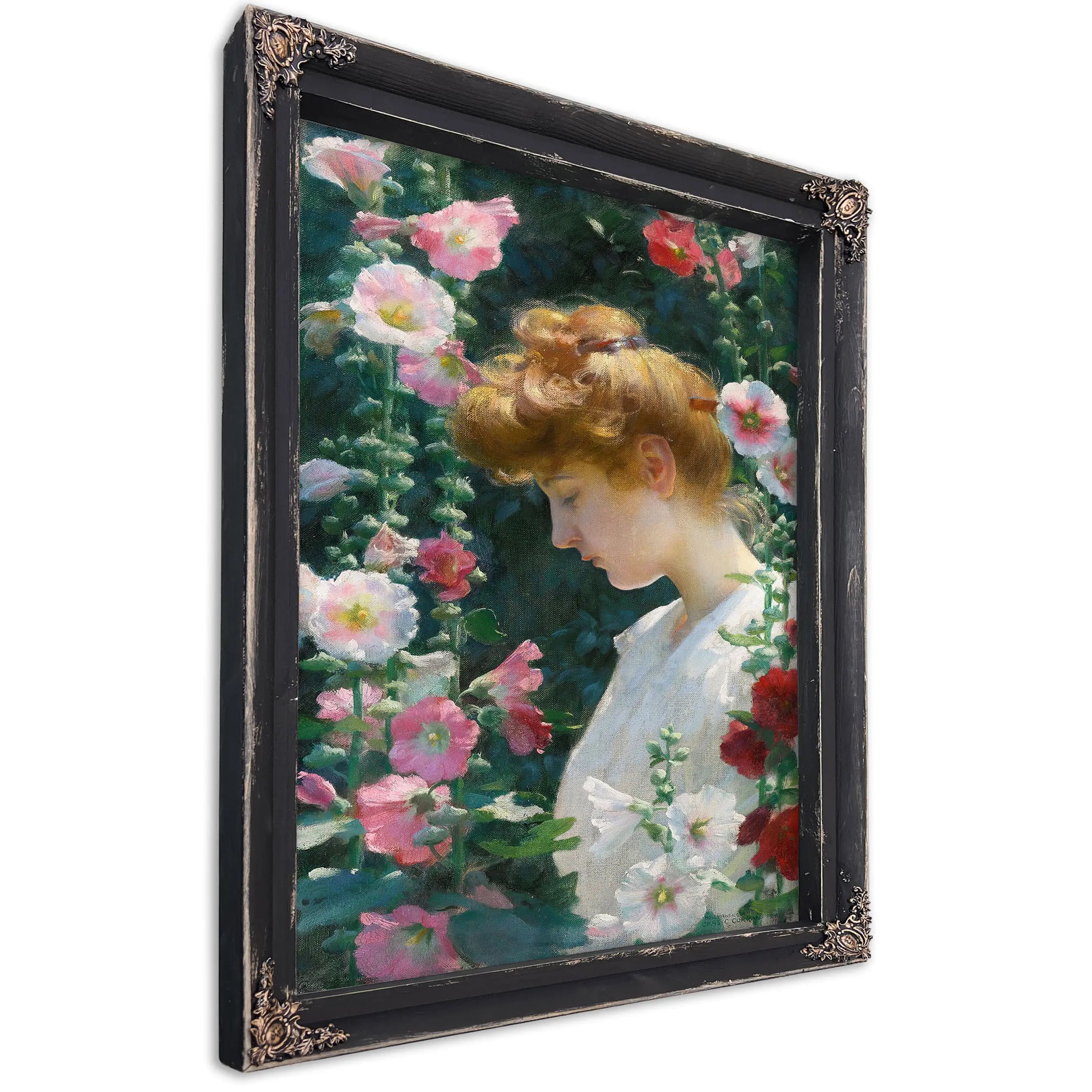 Hollyhocks And Sunlight (1902) by Charles Courtney Curran