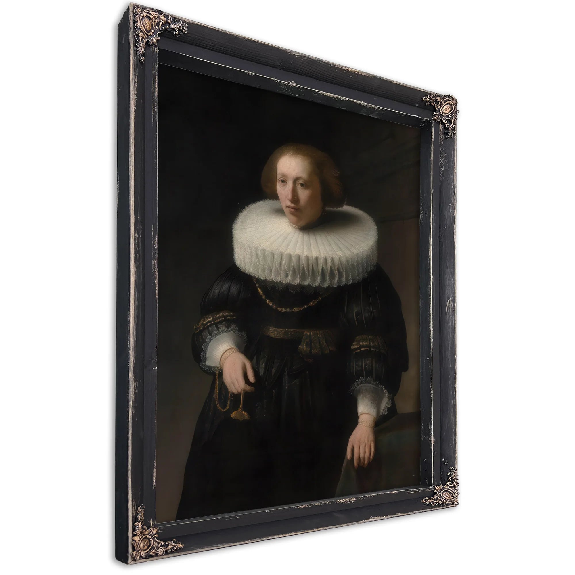 Portrait Of A Woman Probably A Member Of The Van Beresteyn Family By Rembrandt Fine Art Print