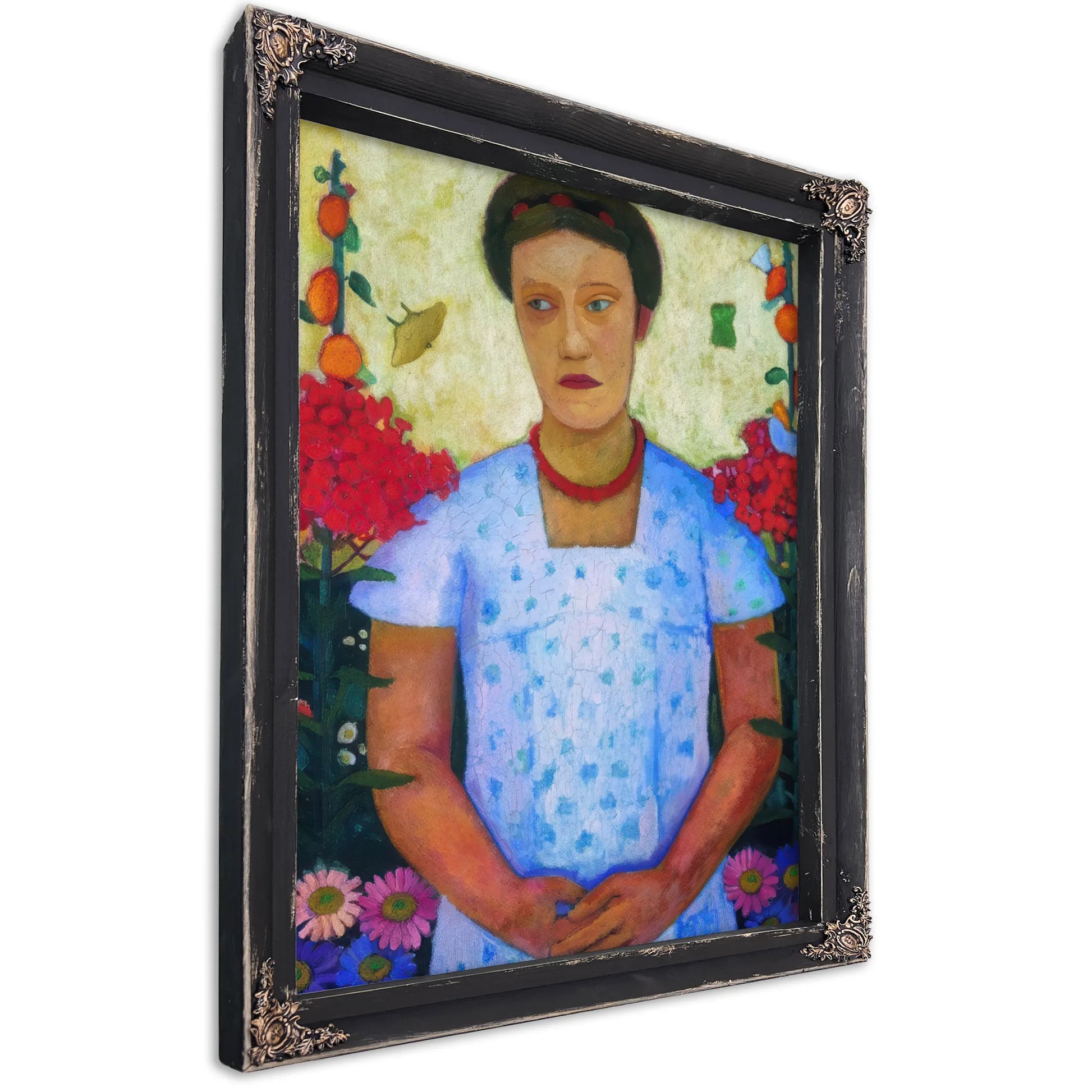 Portrait Of Lee Hoetger With Flowers 1906 By Paula Modersohn Becker Fine Art Print