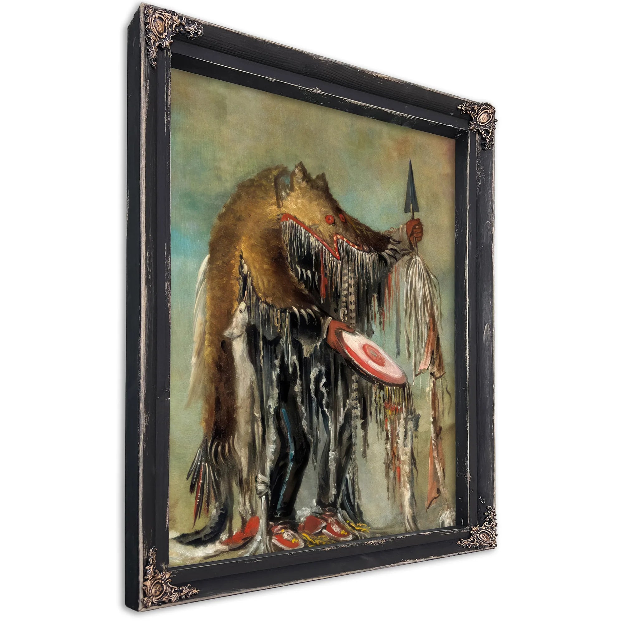 Medicine Man, Performing His Mysteries Over A Dying Man By George Catlin Fine Art Print