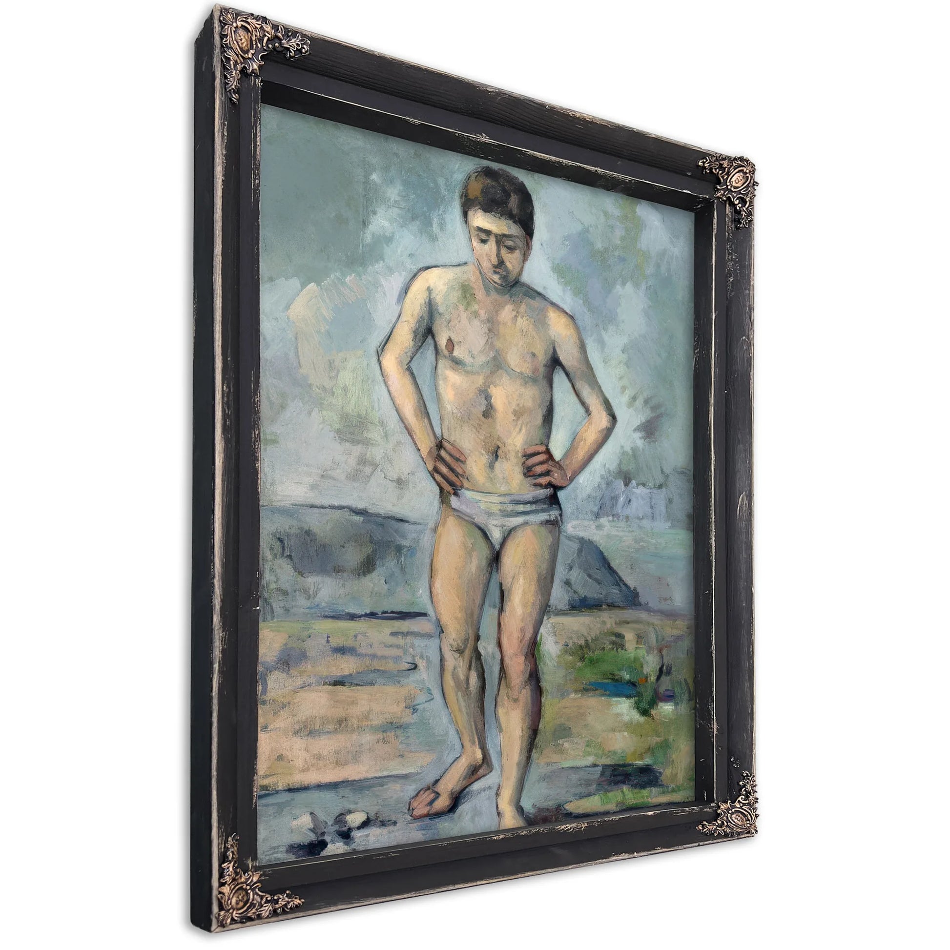 Le Grand Baigneur (The Large Bather) By Paul Cezanne Fine Art Print