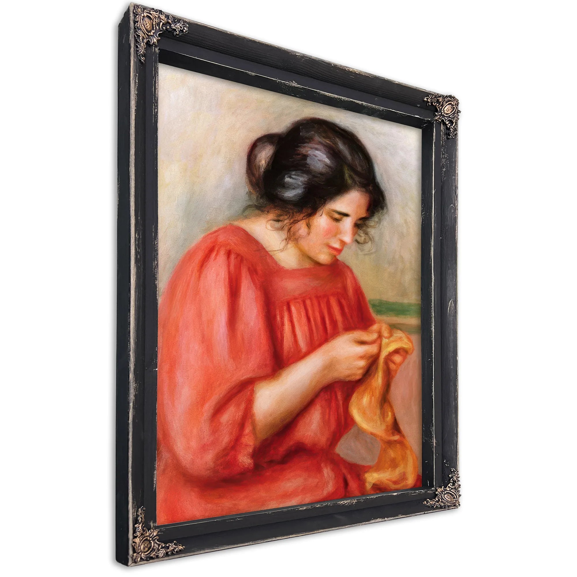 Gabrielle Darning By Pierre Auguste Renoir Fine Art Print