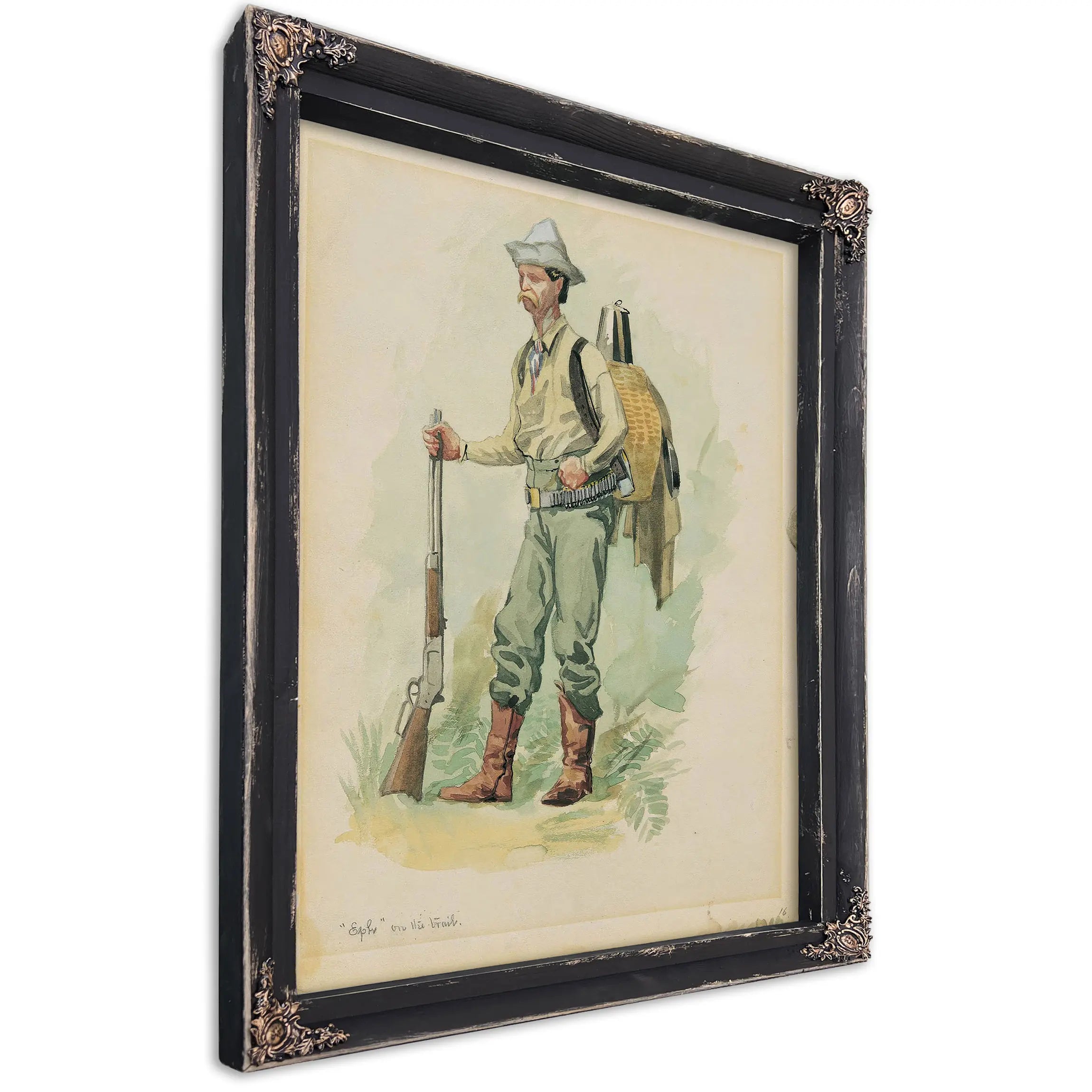 Eph On The Trail by Frederic Remington