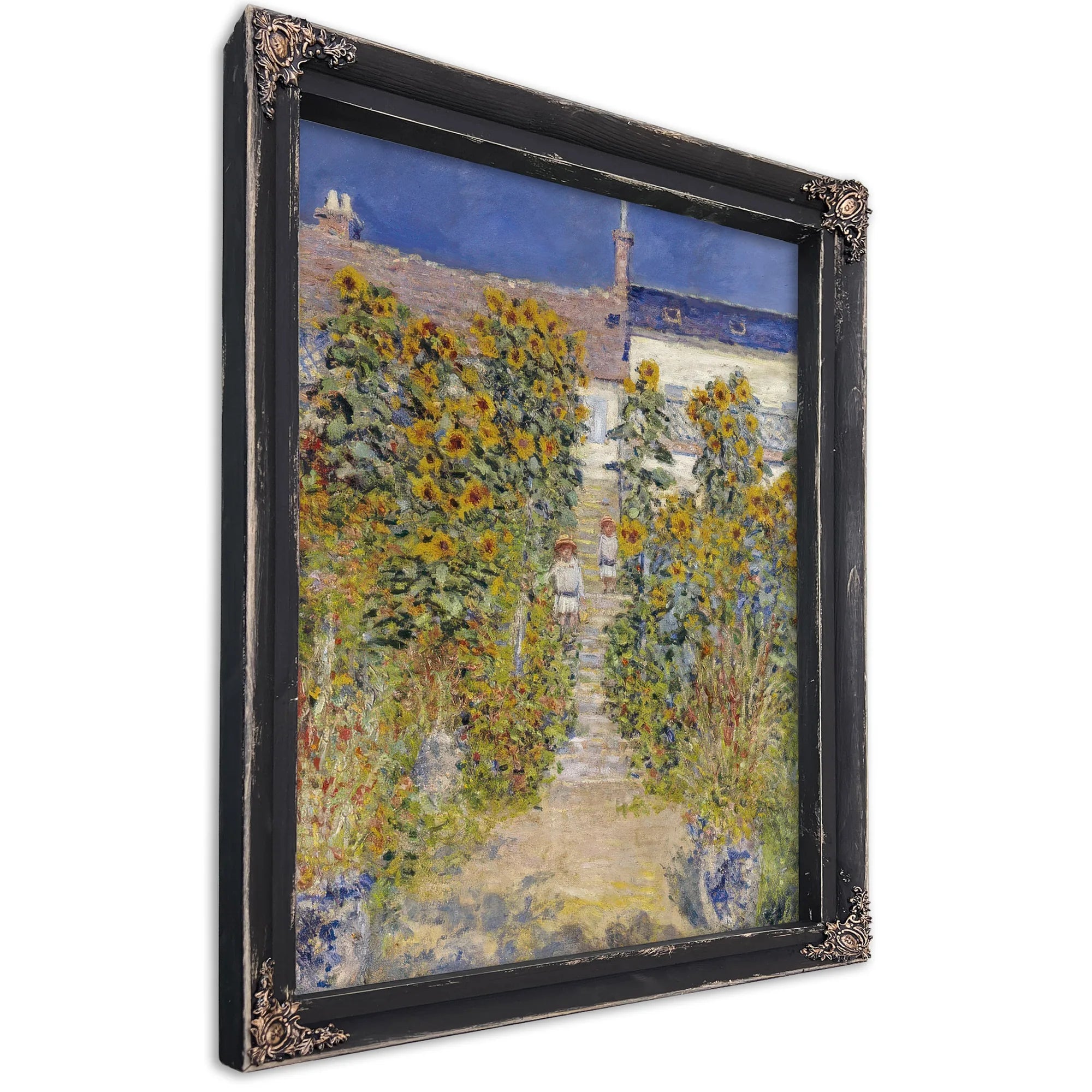 The Artist's Garden At Vetheuil 1 By Claude Monet Fine Art Print