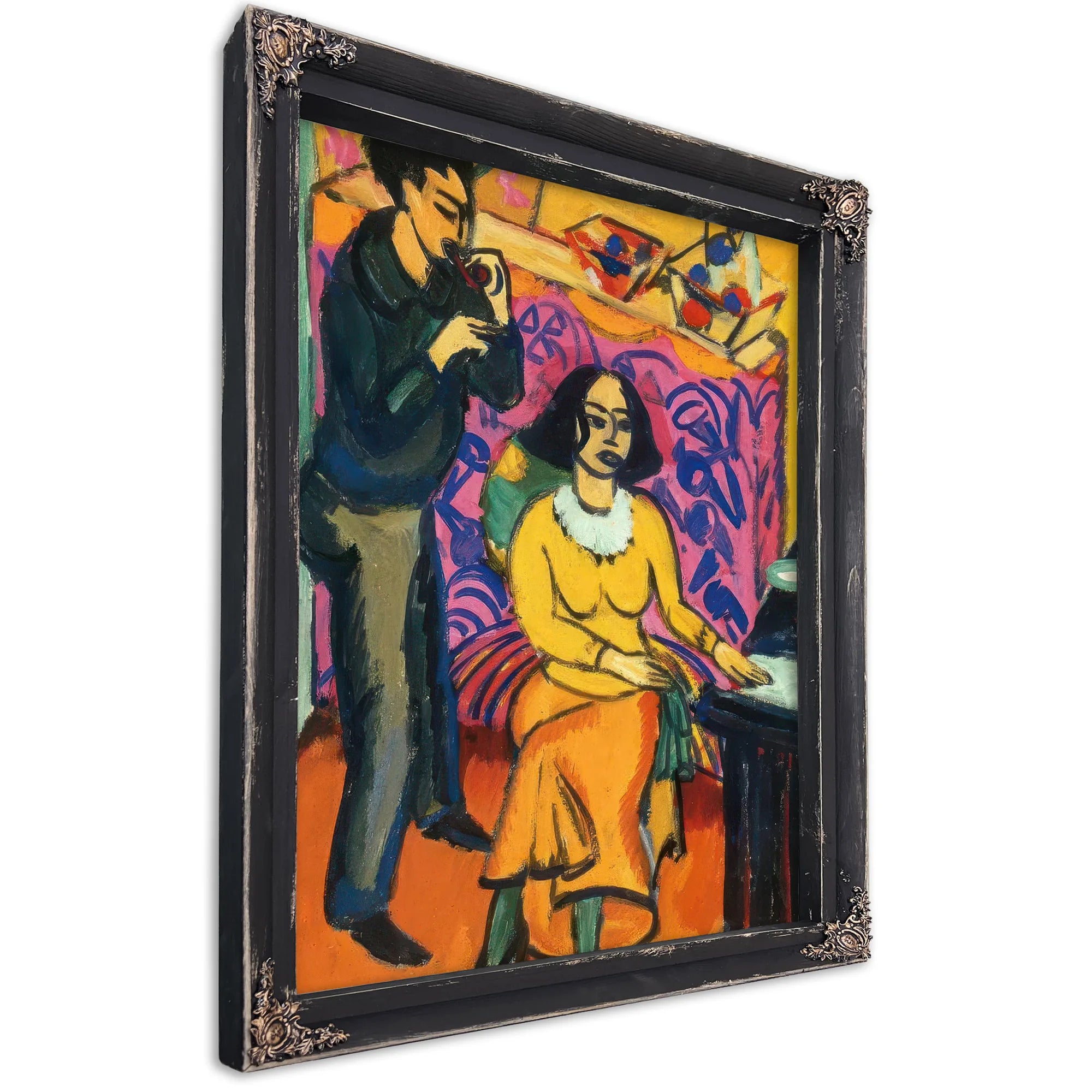 Otto And Maschka Mueller In The Studio By Ernst Ludwig Kirchner Fine Art Print