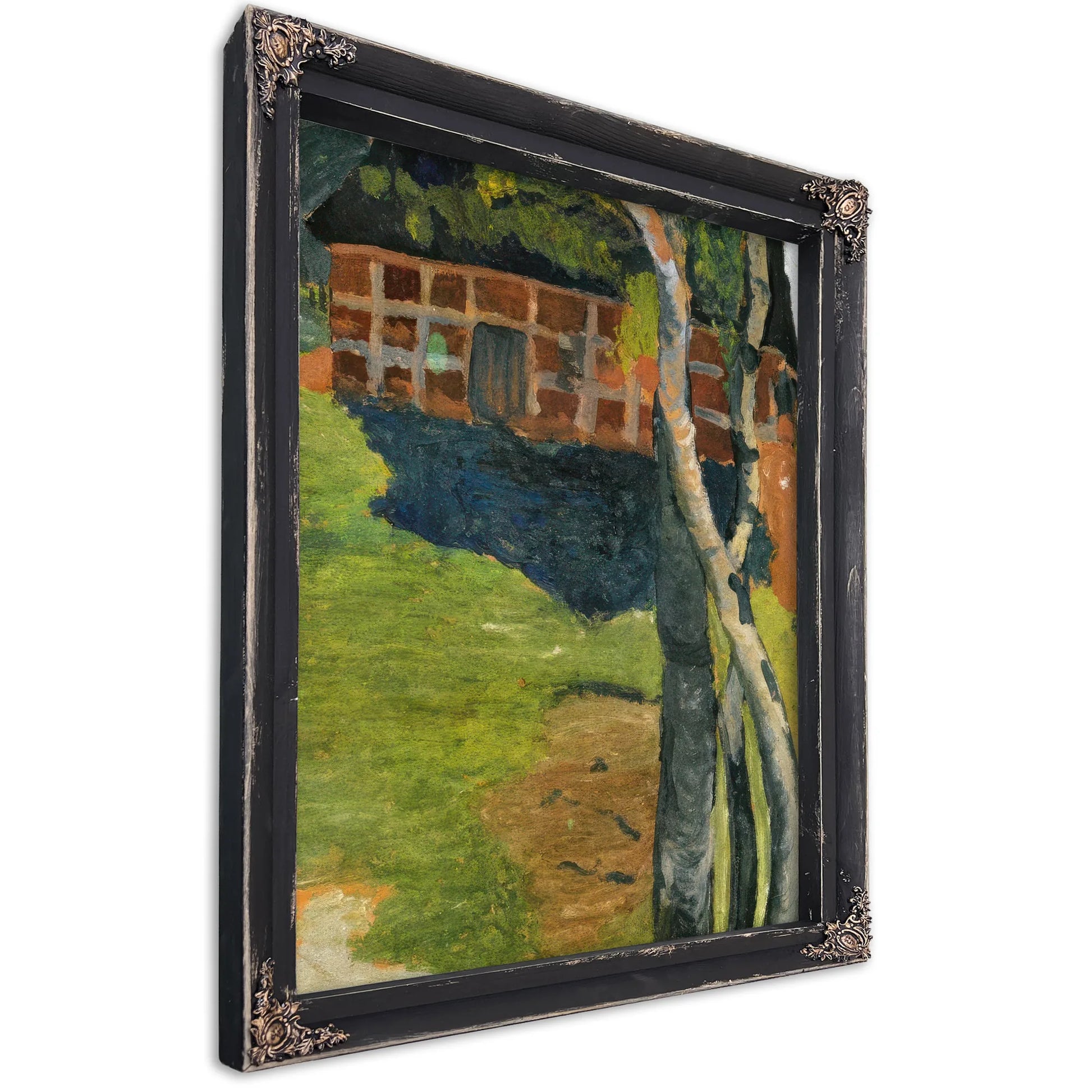 Birch Trees In Front Of A Barn By Paula Modersohn Becker Fine Art Print