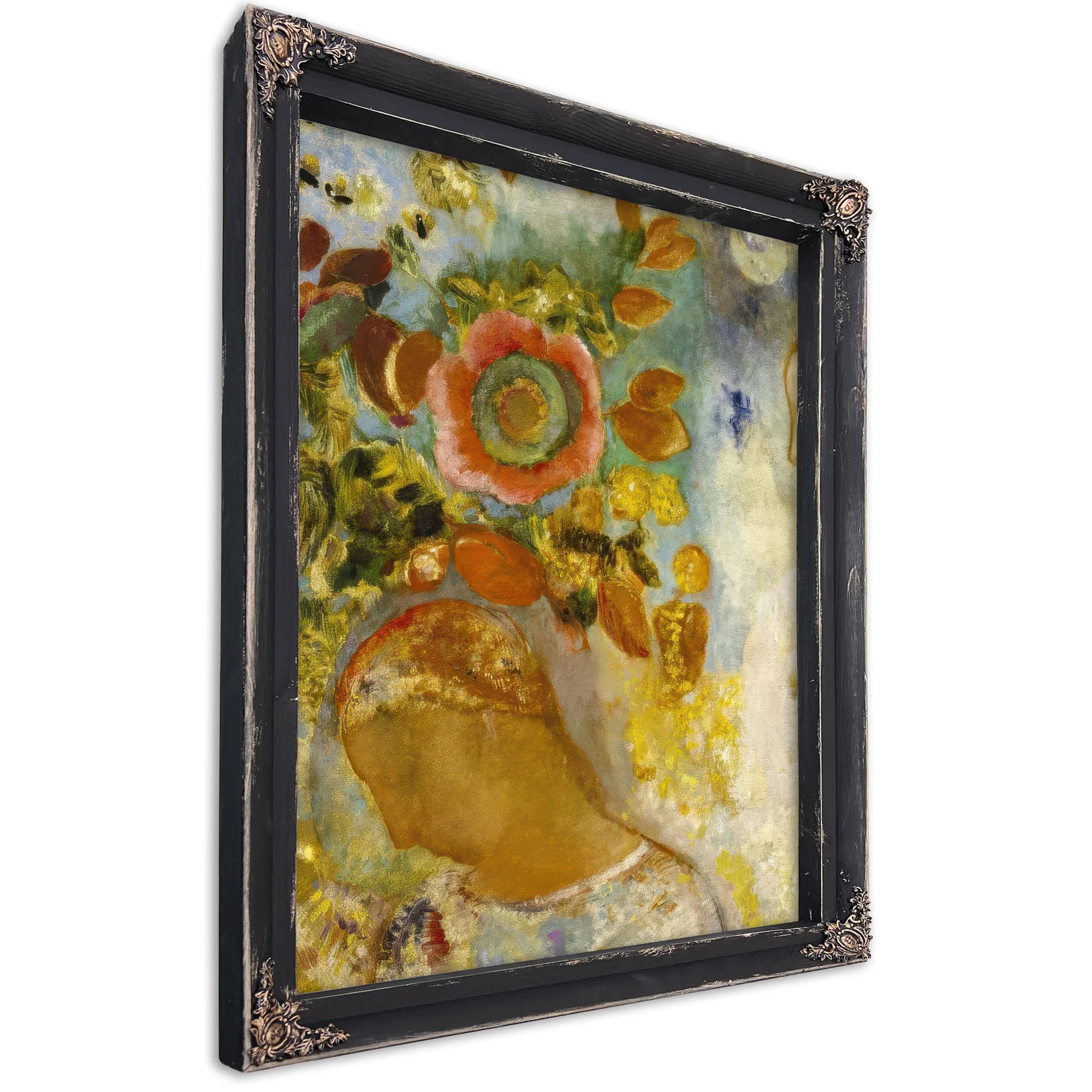 Two Young Girls Among Flowers, 1912 By Odilon Redon Fine Art Print