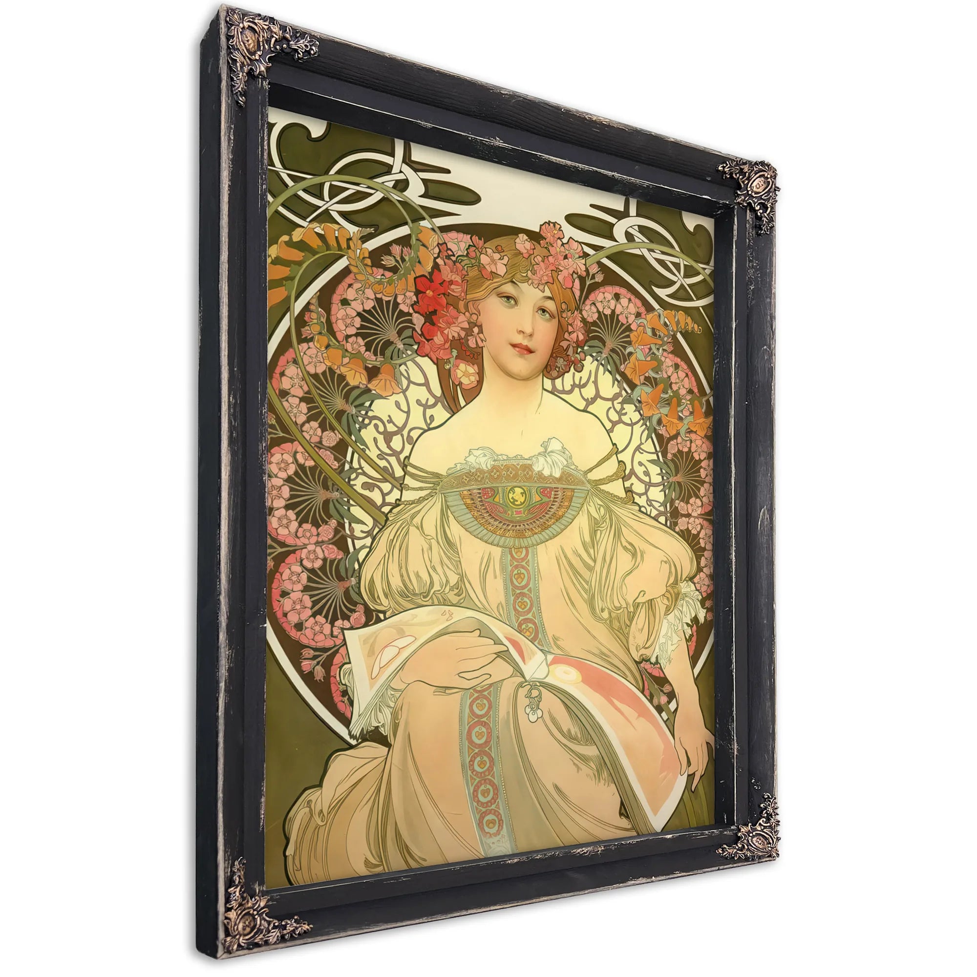 Reverie By Alphonse Mucha Fine Art Print