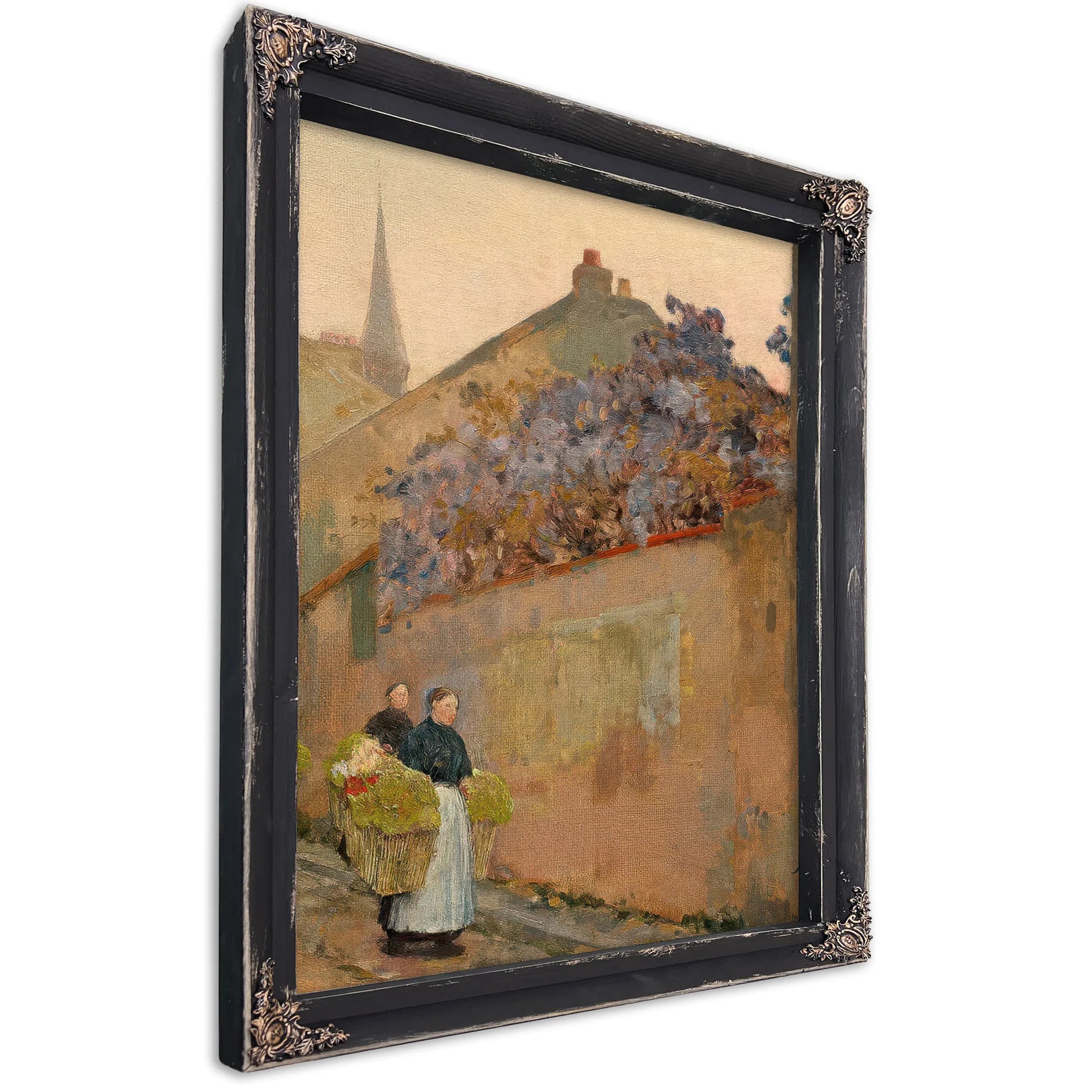 Street Scene In Sannois By Childe Hassam Fine Art Print