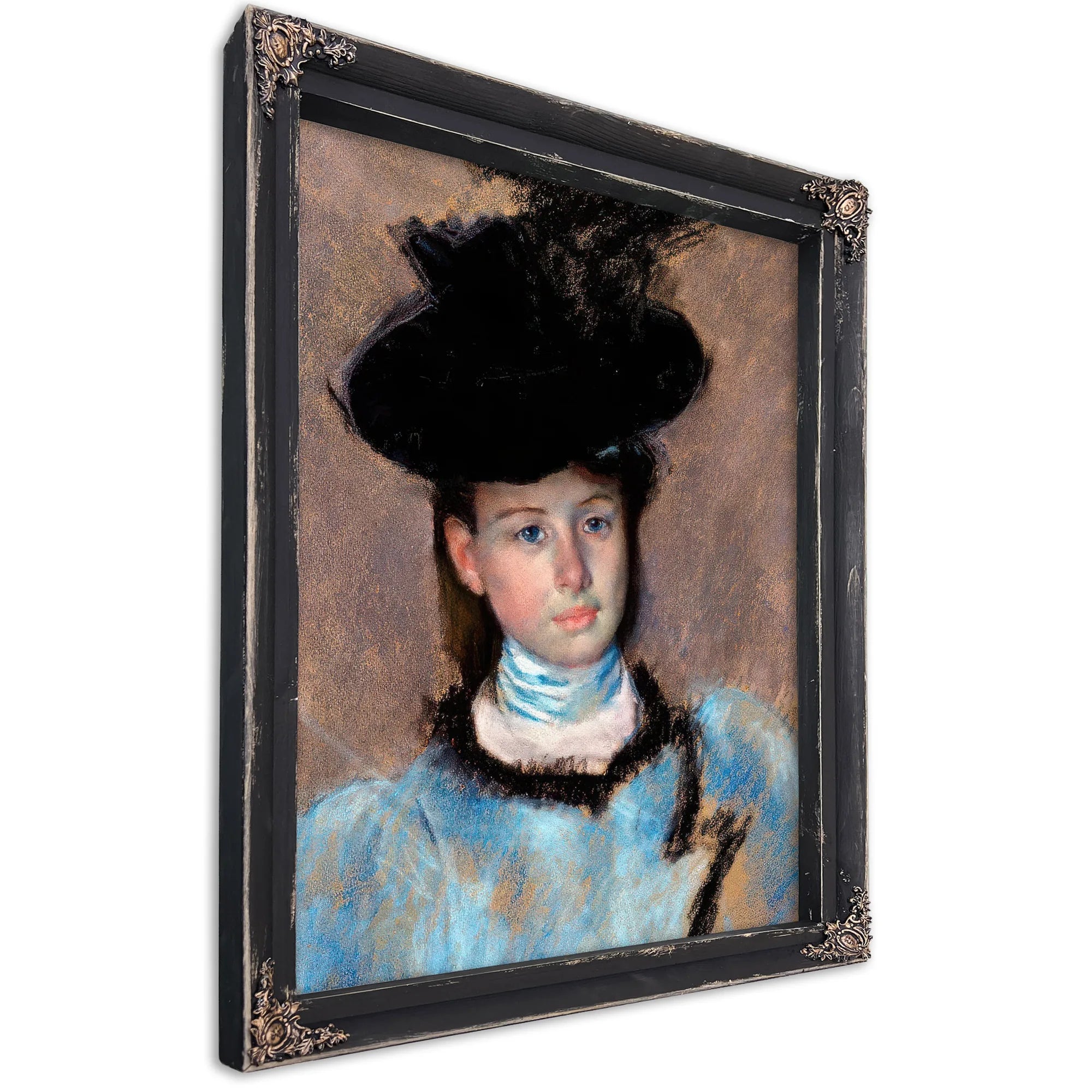 The Black Hat By Mary Cassatt Fine Art Print