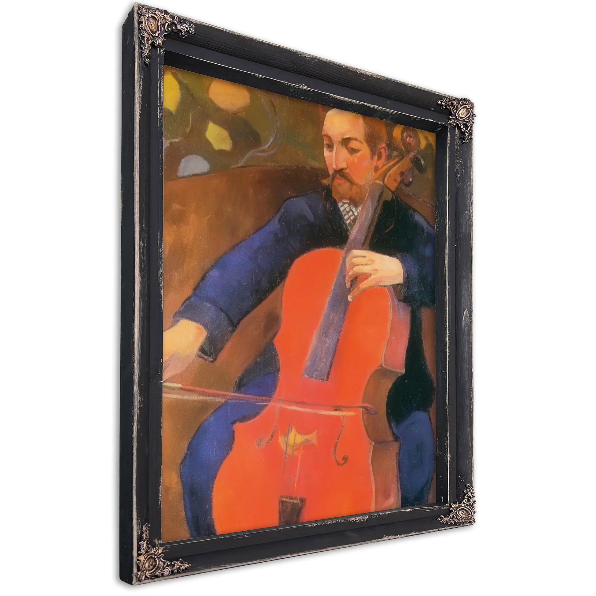 The Cellist ( Portrait Of Upaupa Schneklud) By Paul Gauguin Fine Art Print