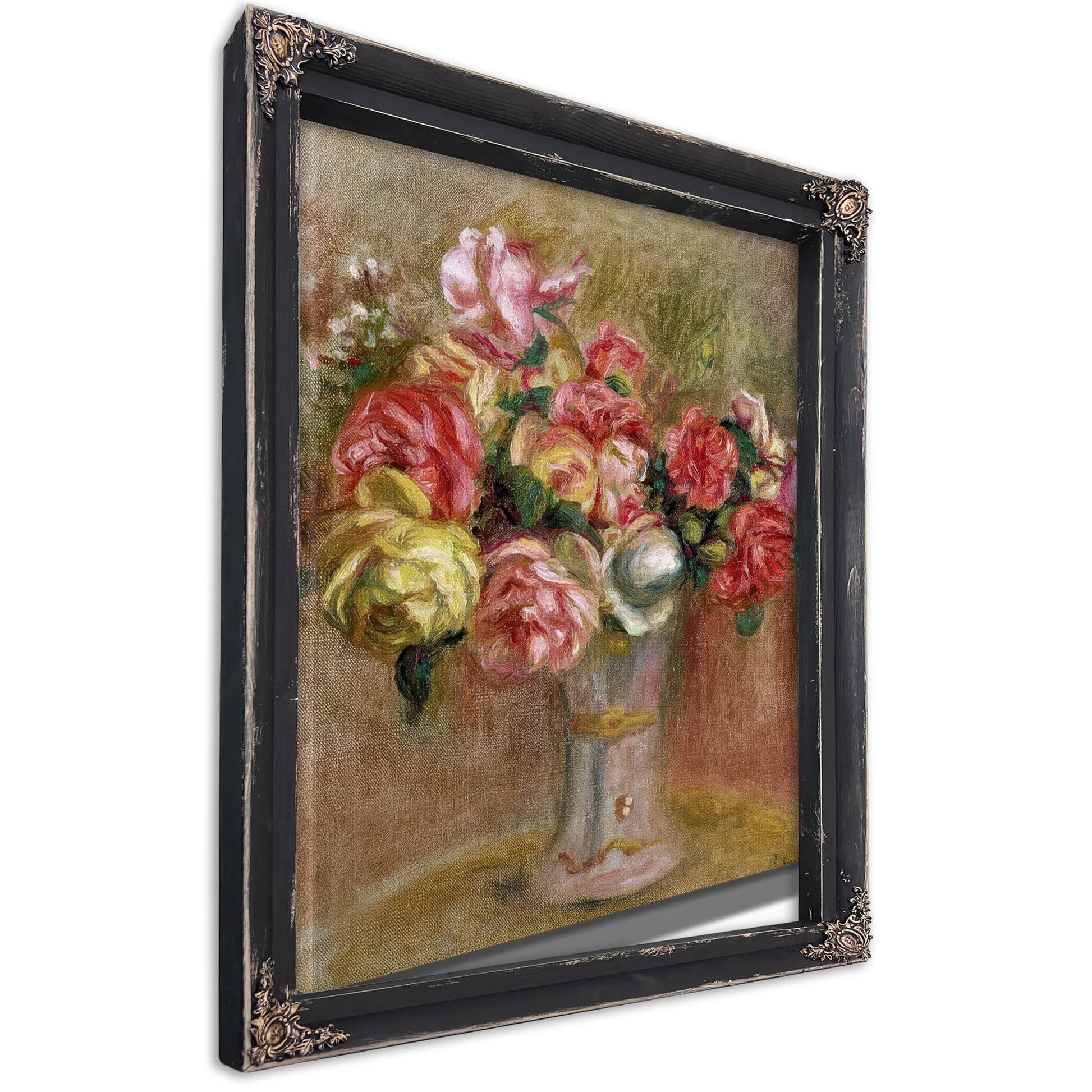 Roses In A Sevres Vase By Pierre Auguste Renoir Fine Art Print