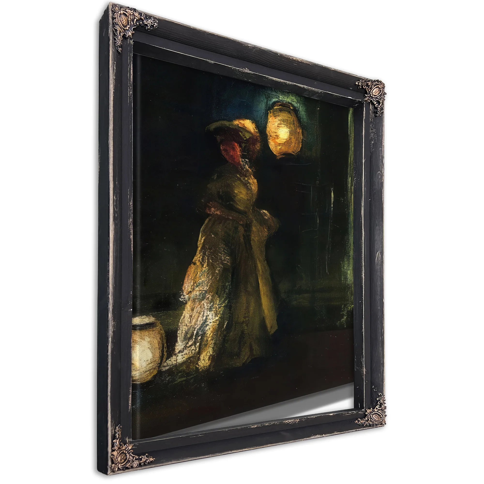 Shinn 1912 Girl With Japanese Lanterns By Everett Shinn Fine Art Print