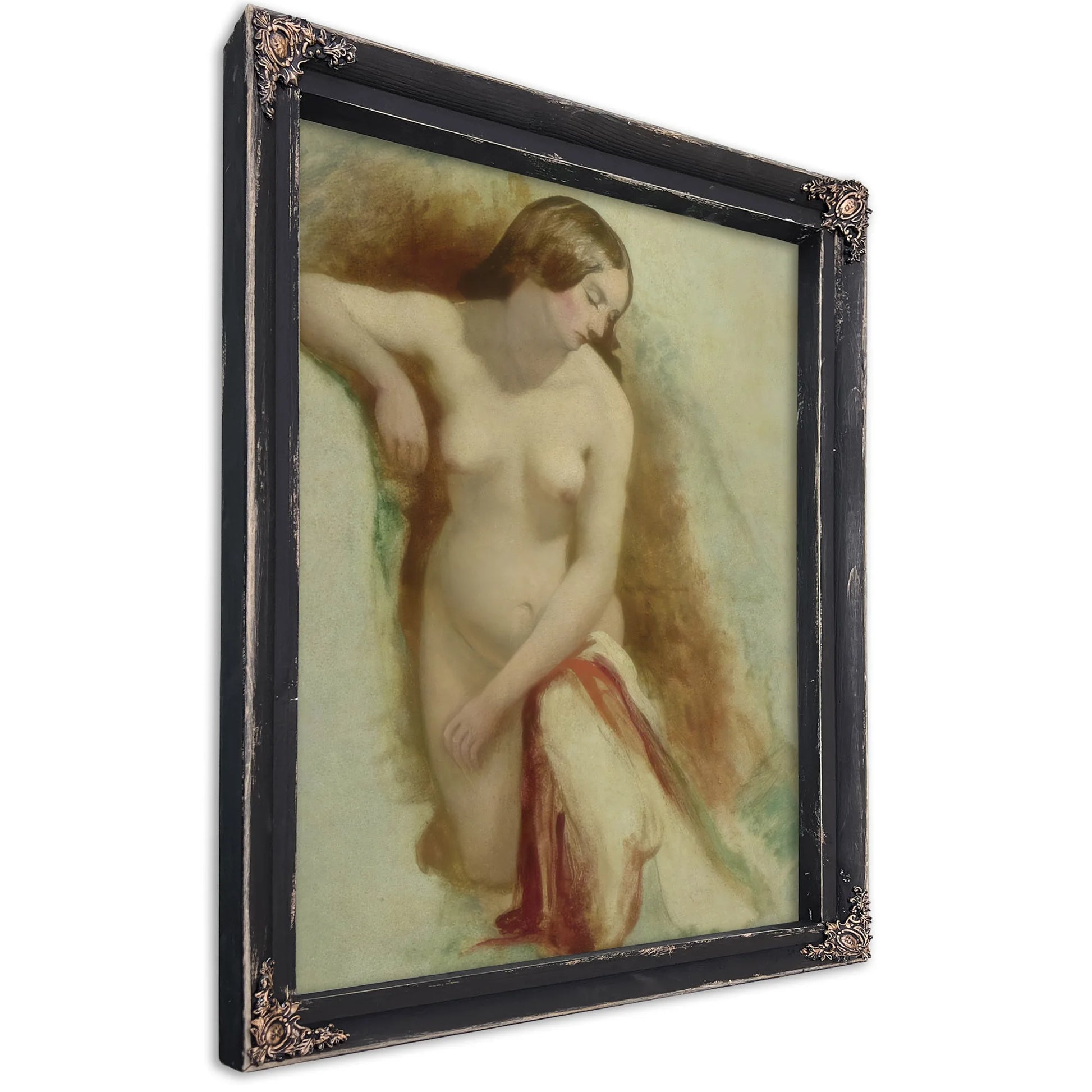 Nude Woman Kneeling 3 By William Etty Fine Art Print
