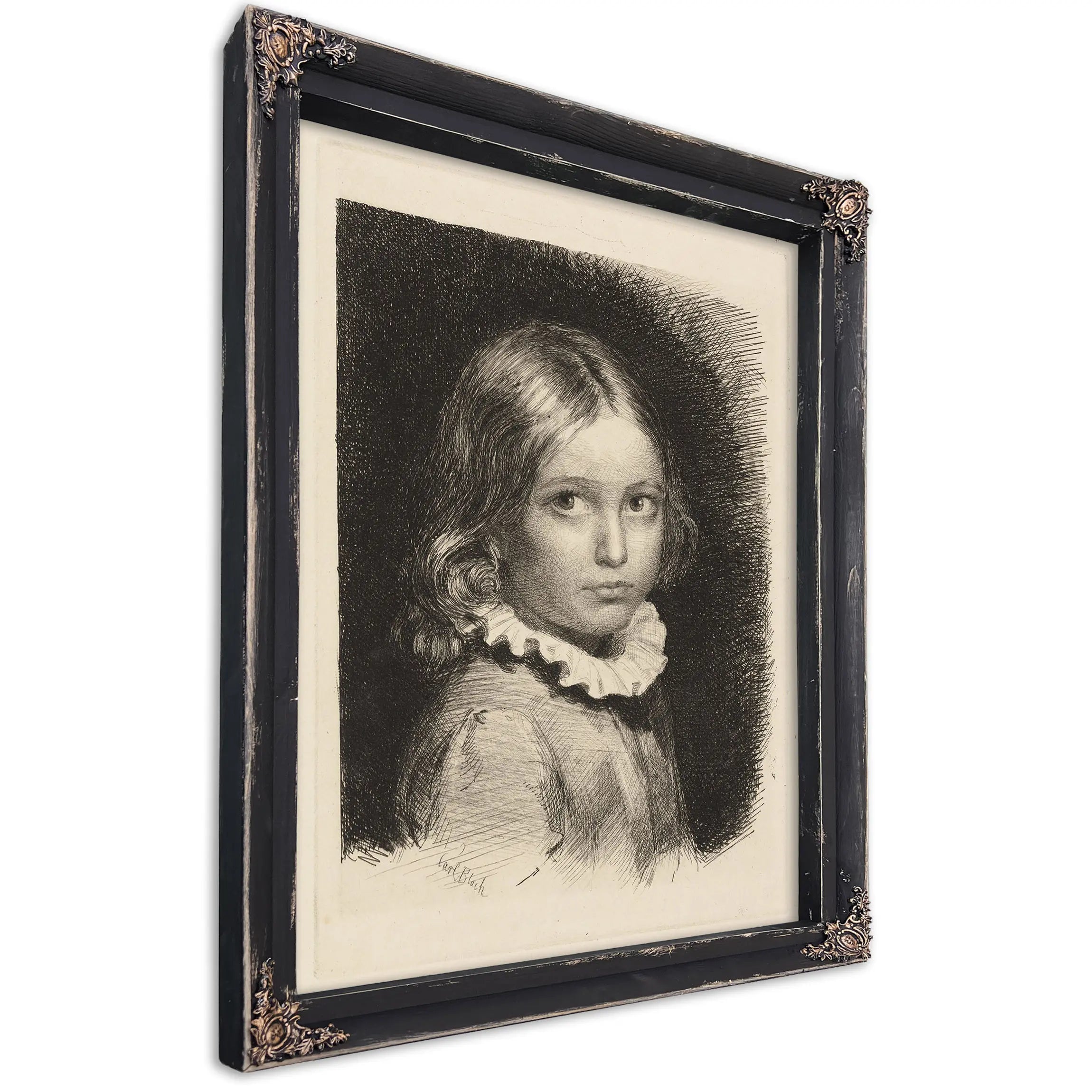 Child Portrait Of Clara Emilie Rose Bloch by Carl Bloch