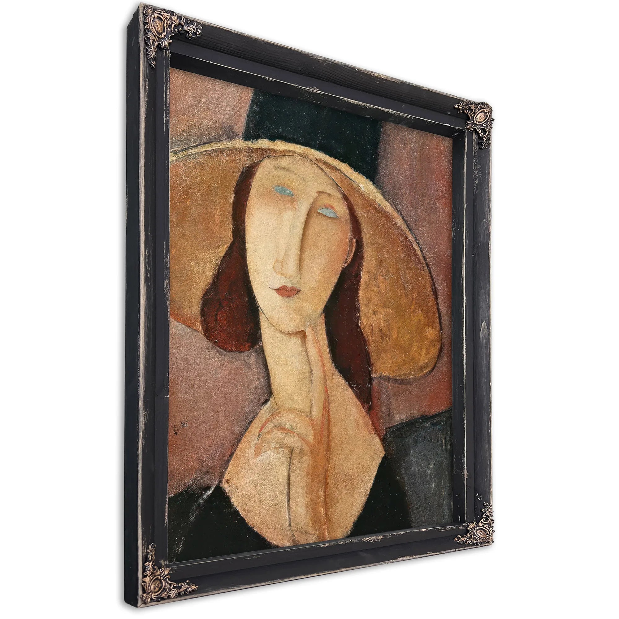 Portrait Of Jeanne Hebuterne In A Large Hat By Amedeo Modigliani Fine Art Print