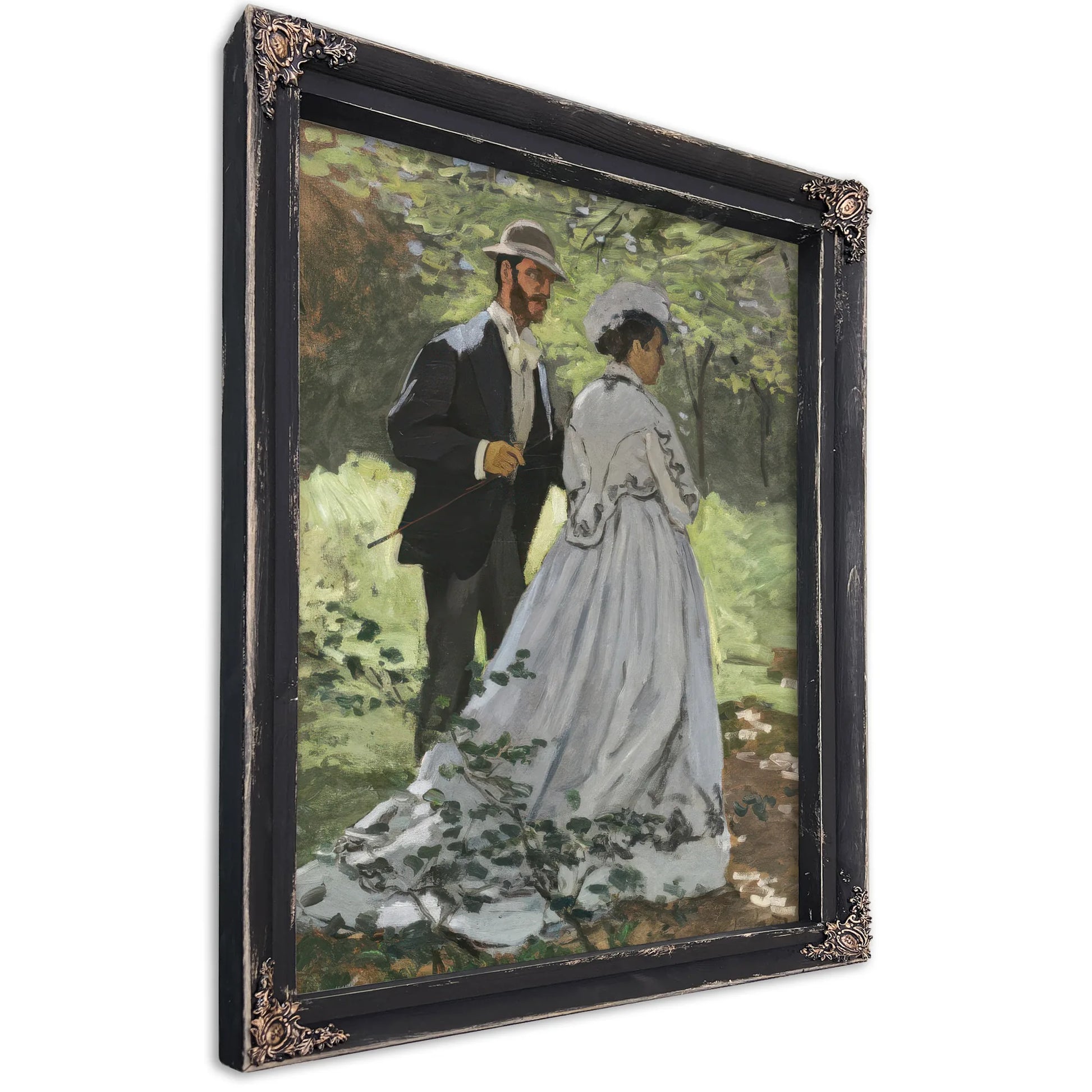 Bazille And Camille (Study For Dejeuner Sur L'herbe By Claude Monet Fine Art Print
