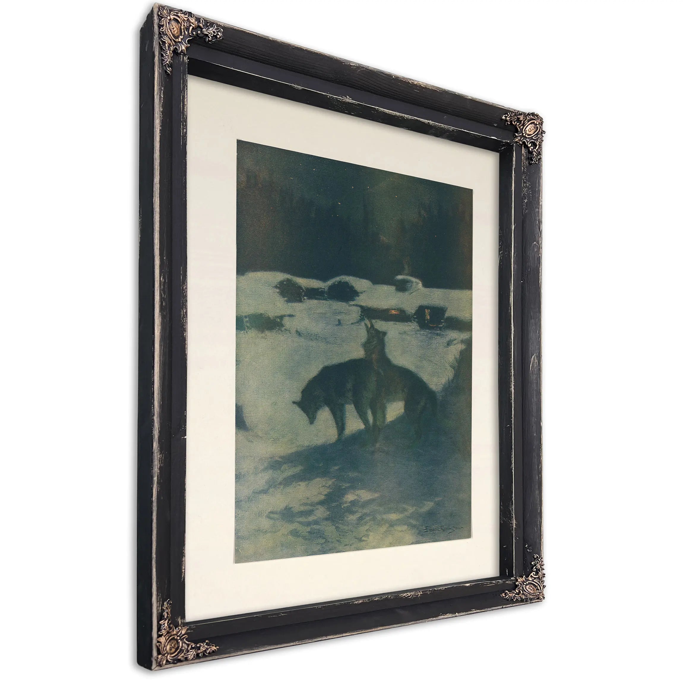 The Lumber Camp At Night by Frederic Remington